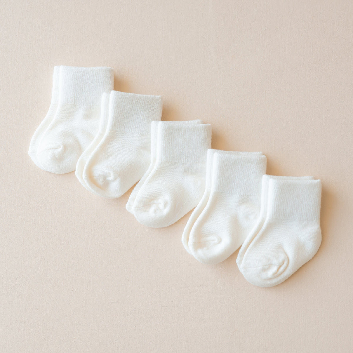 Kyte Baby Quarter Socks 5-Pack in Cloud