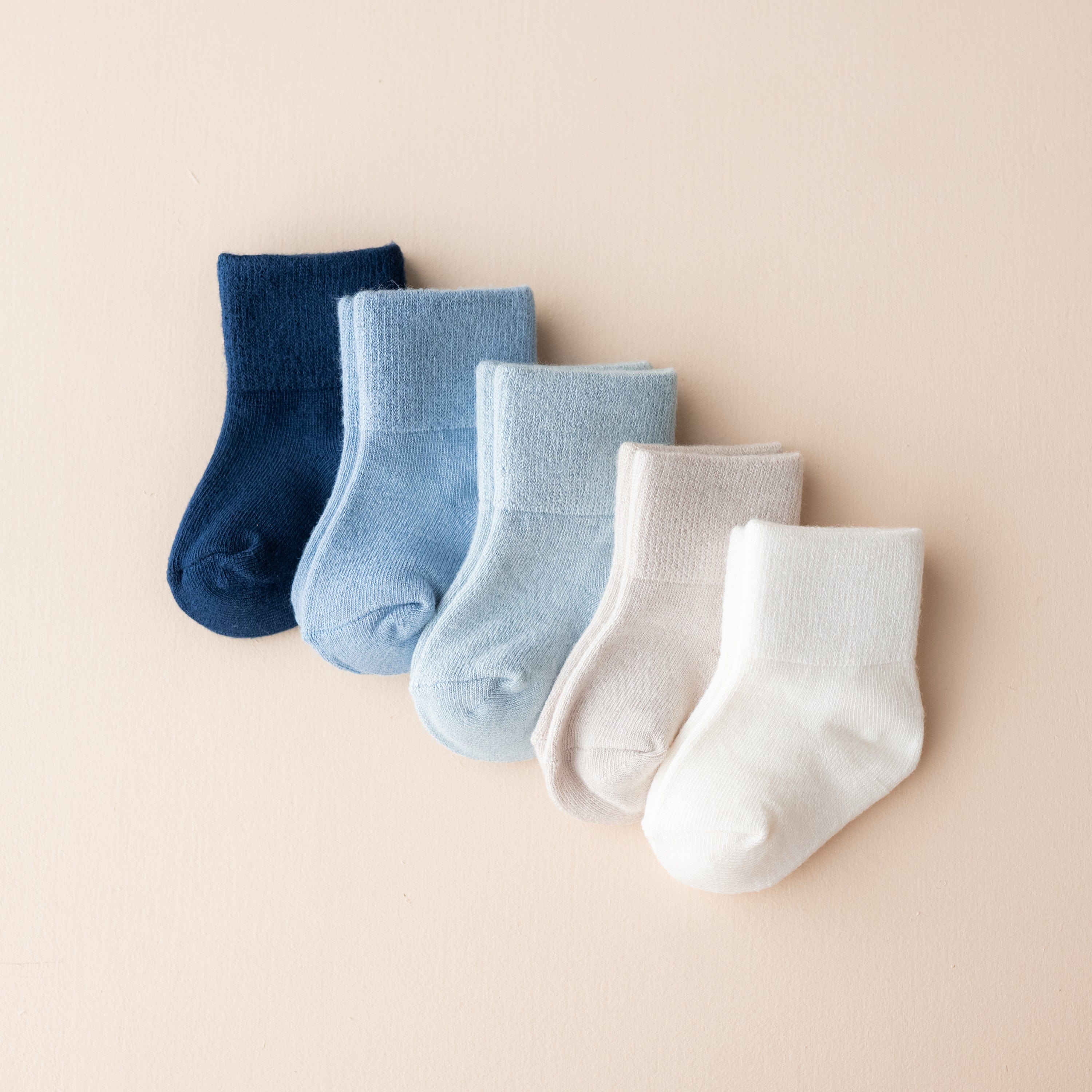 Kyte Baby Quarter Socks 5-Pack in Cool