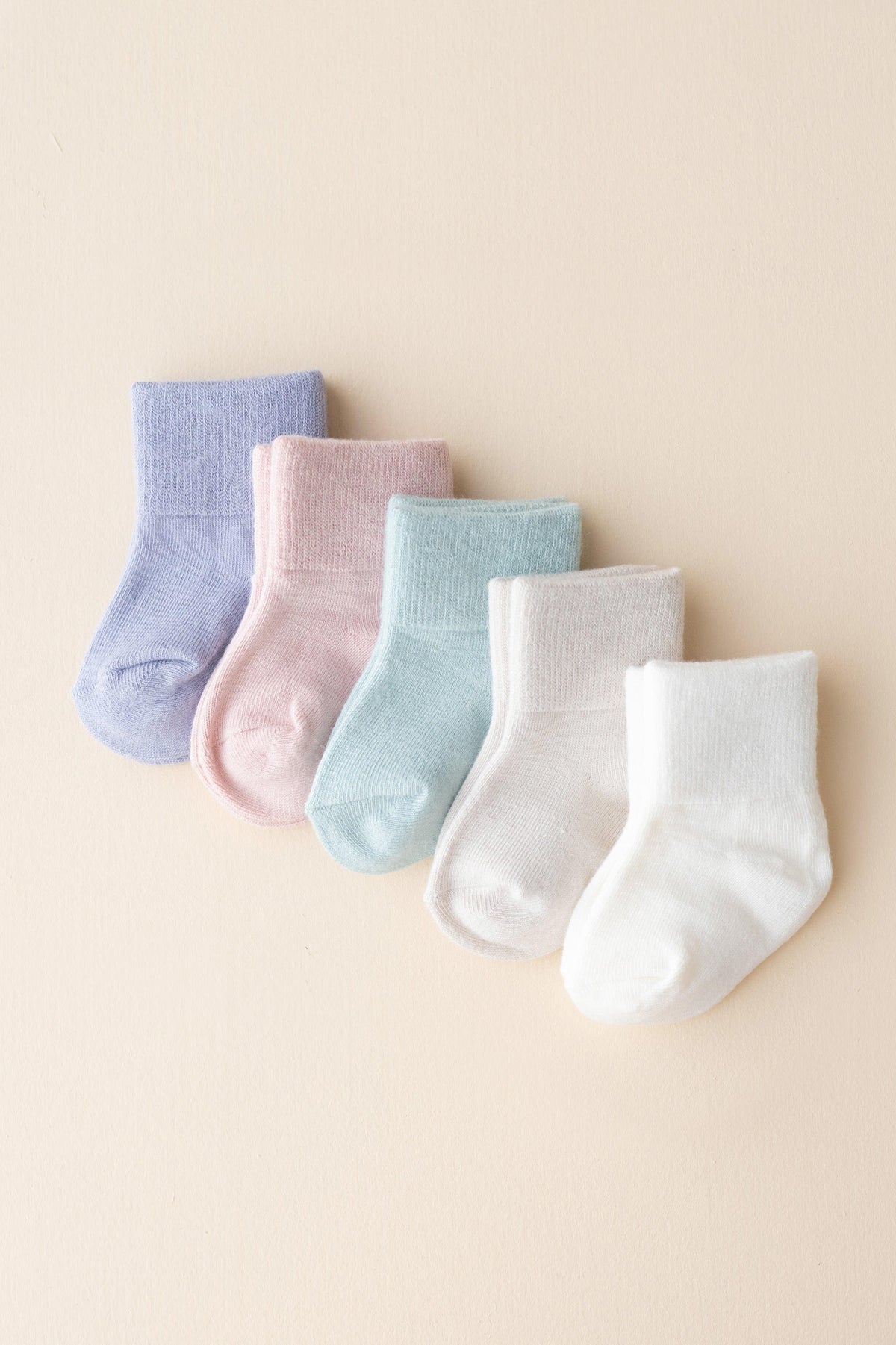 Kyte Baby Quarter Socks 5-Pack in Pastel set