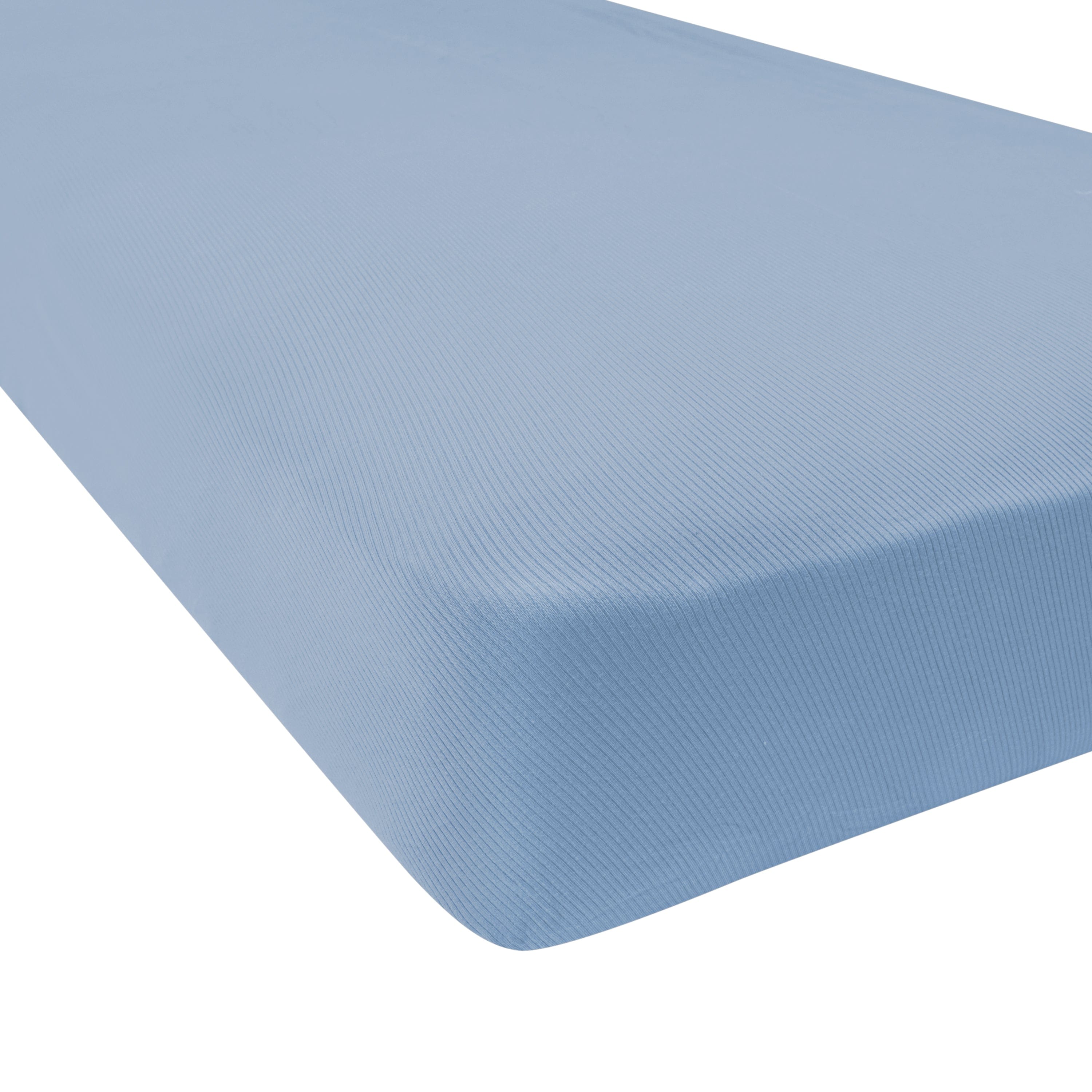 Kyte Baby bamboo Ribbed Crib Sheet in Slate