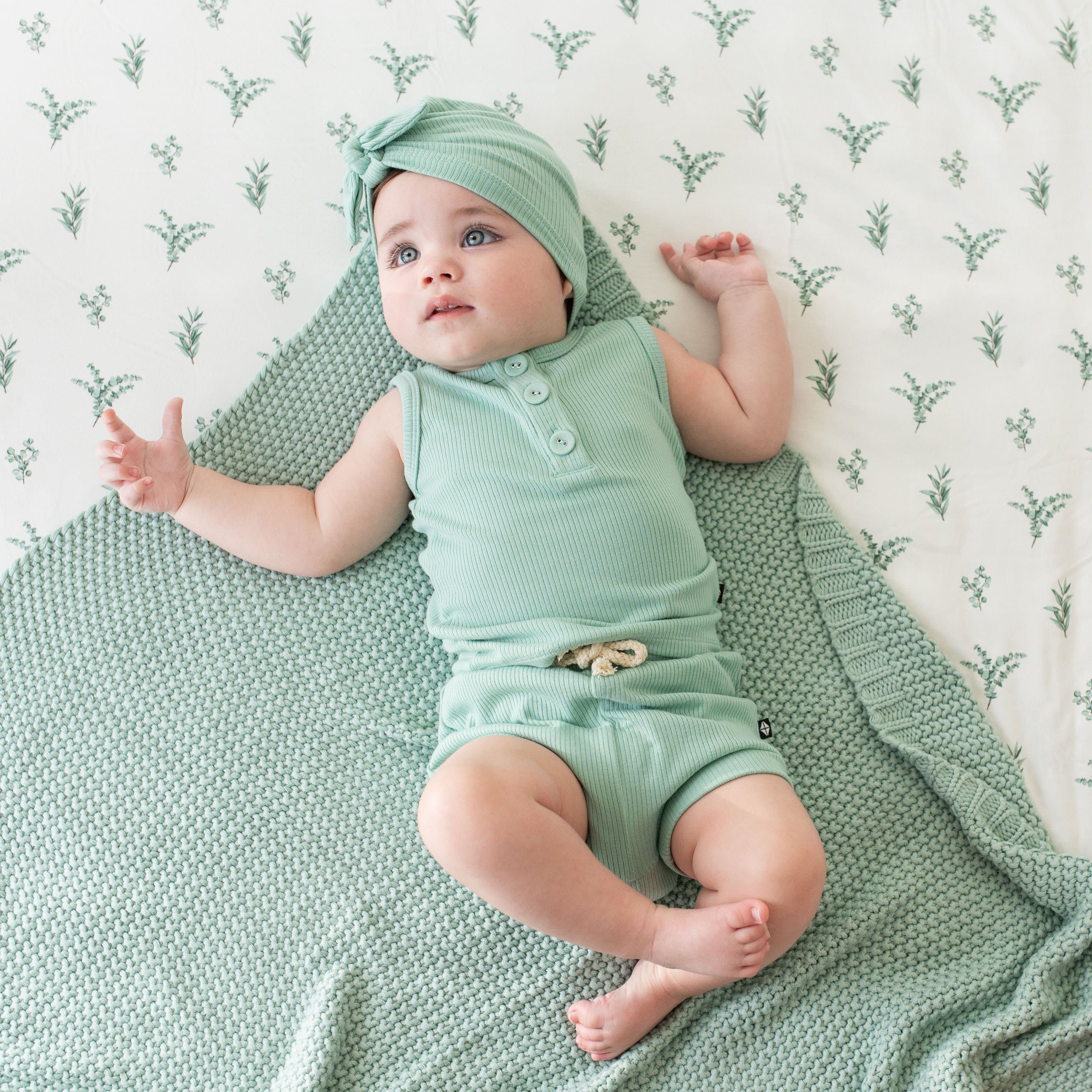 Kyte Baby Ribbed Headwrap Ribbed Headwrap in Wasabi