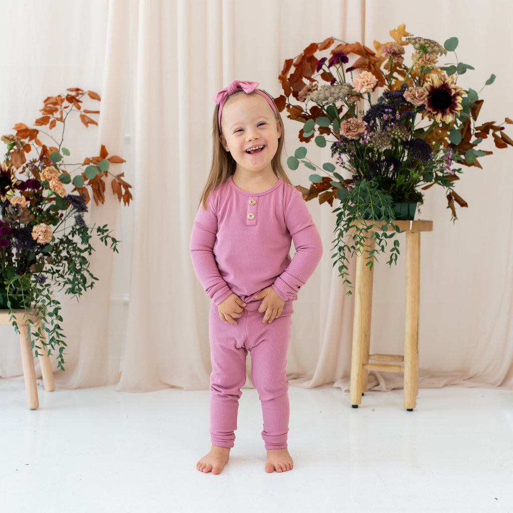 BABIES LONG SLEEVE RIB HENLEY W FRILL DETAIL DAISY CHAINS main image 1