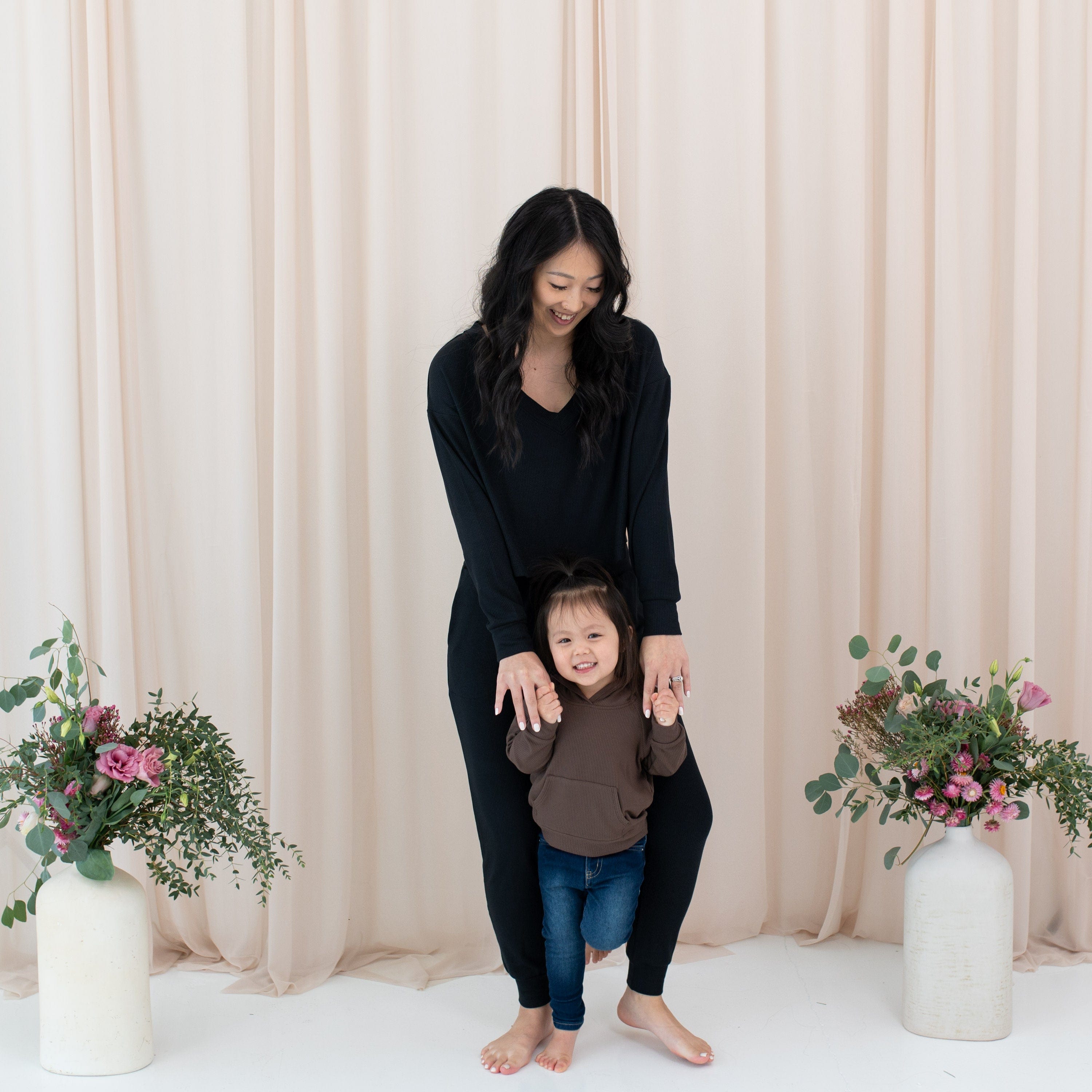 Kyte Baby Ribbed Hoodie Ribbed Hoodie in Espresso