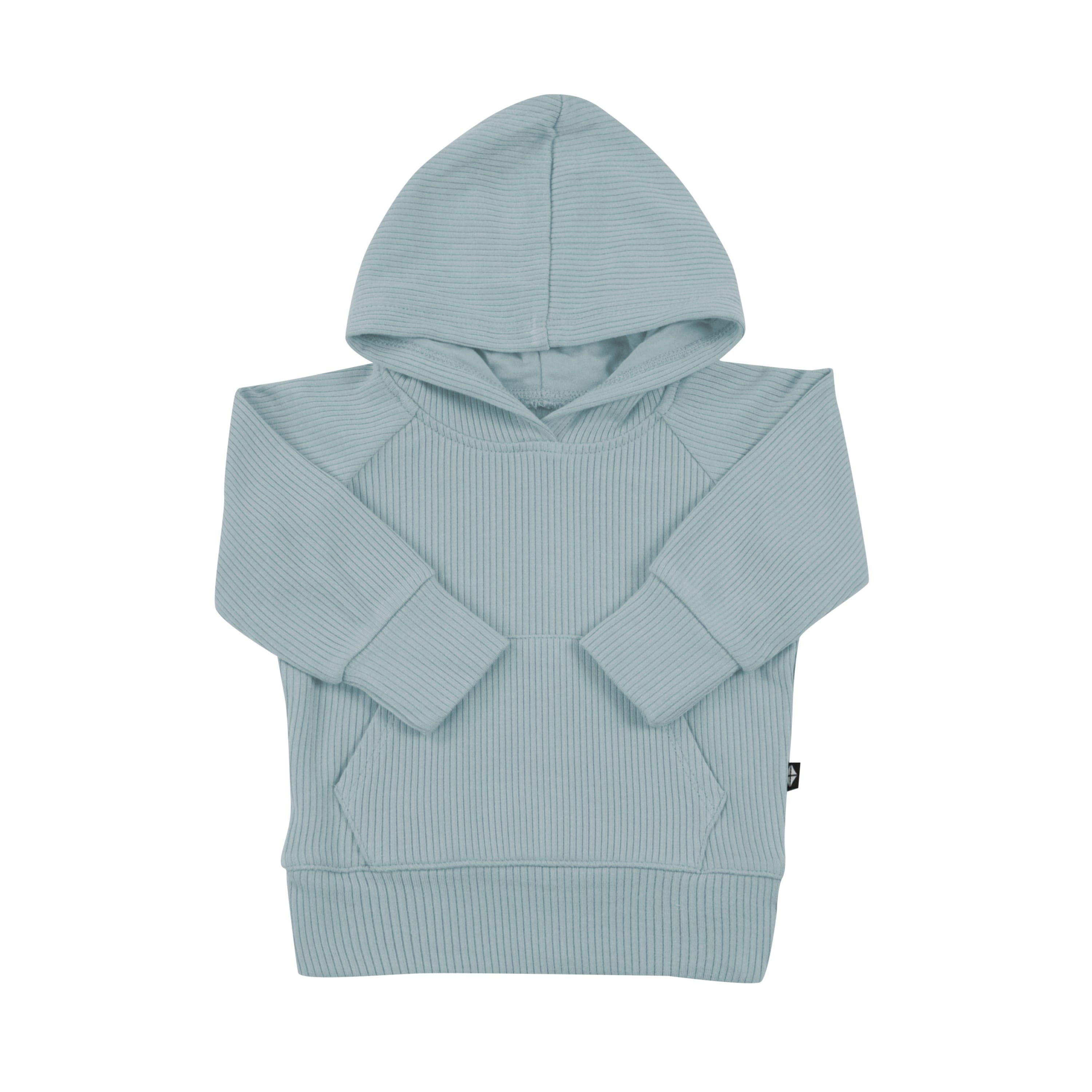 Kyte Baby Ribbed Hoodie Ribbed Hoodie in Glacier