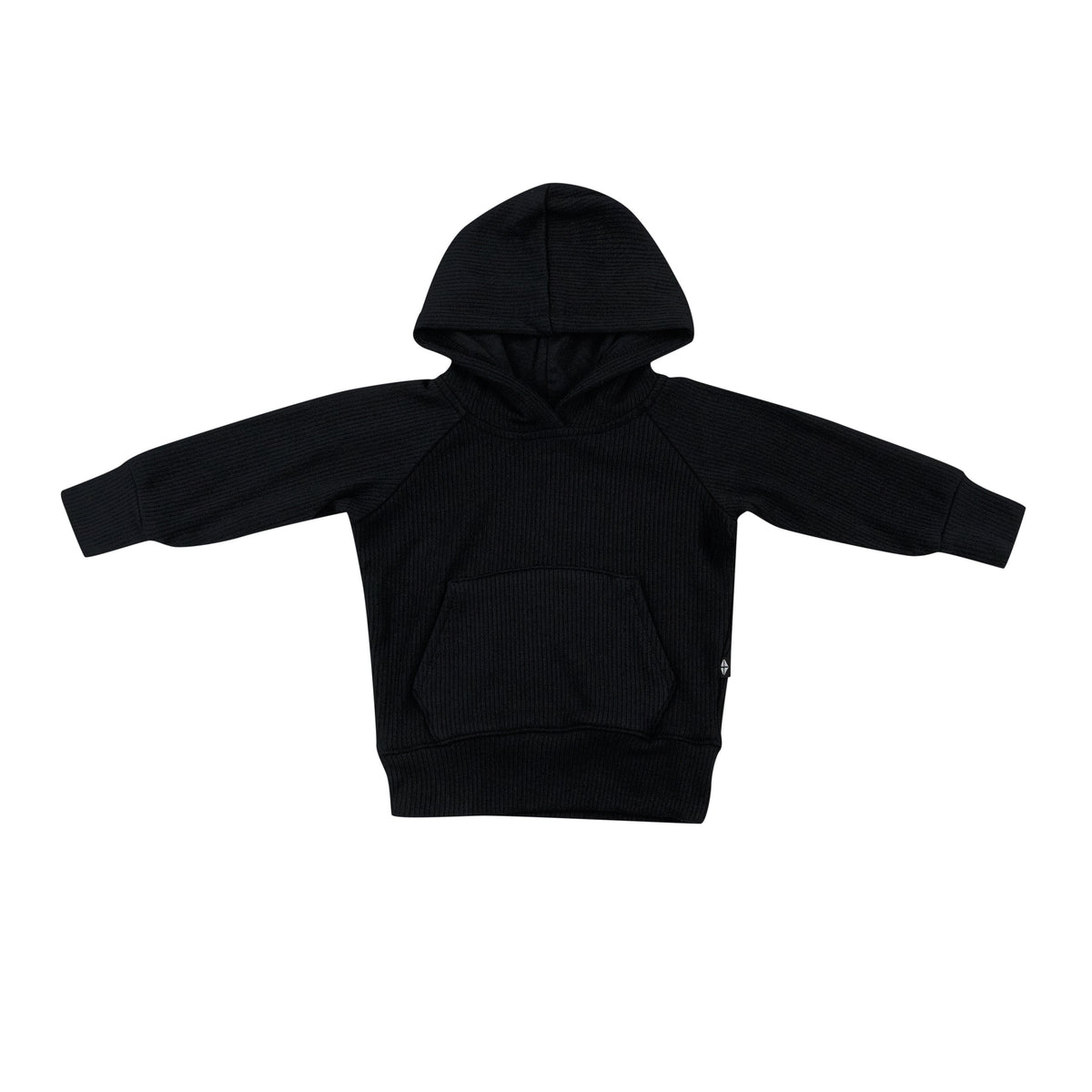 Kyte Baby Ribbed Hoodie in Midnight