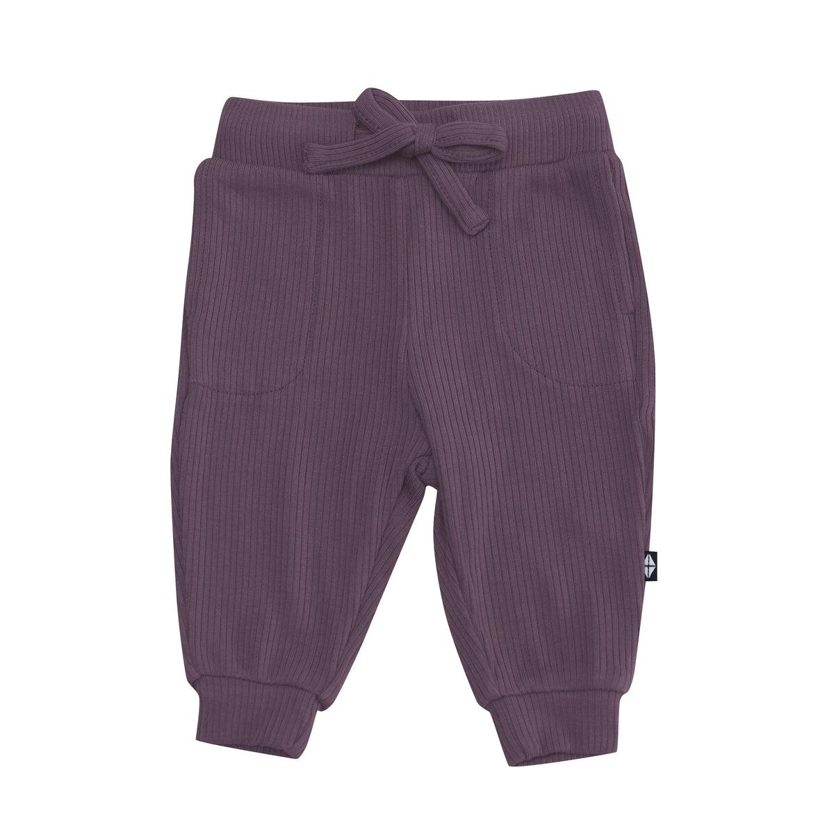 Kyte Baby Ribbed Jogger Pant in Currant