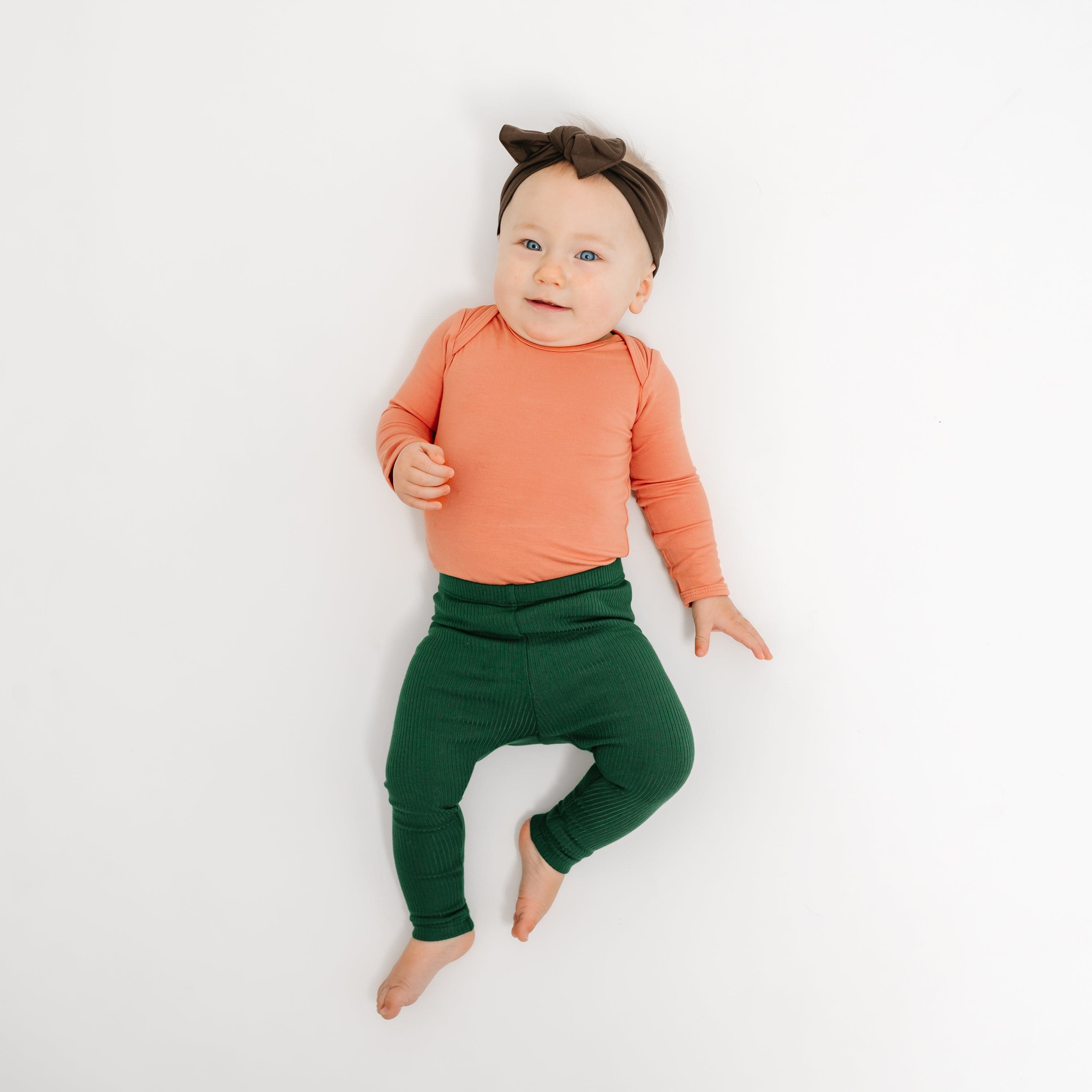 Kyte Baby Ribbed Leggings Ribbed Leggings in Forest