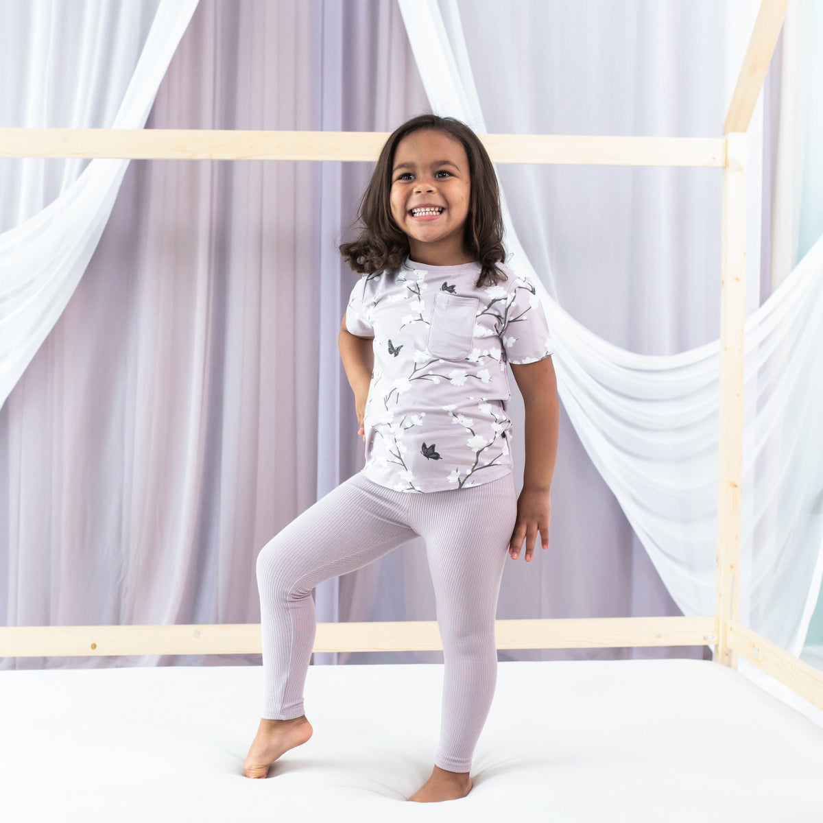 Kyte Baby Ribbed Leggings Ribbed Leggings in Wisteria
