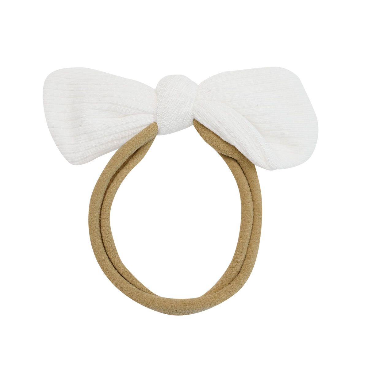Kyte Baby Ribbed Nylon Bow in Cloud