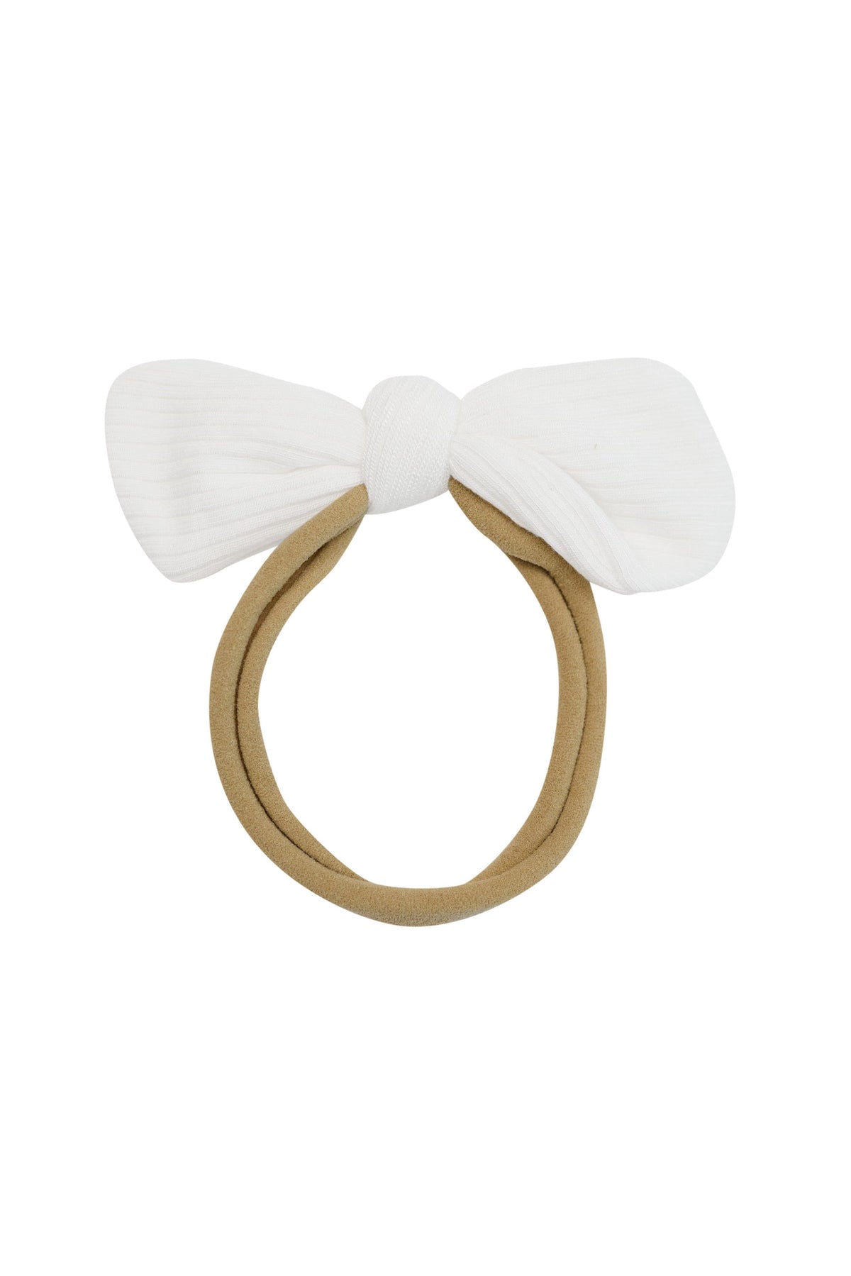 Kyte Baby Ribbed Nylon Bow in Cloud