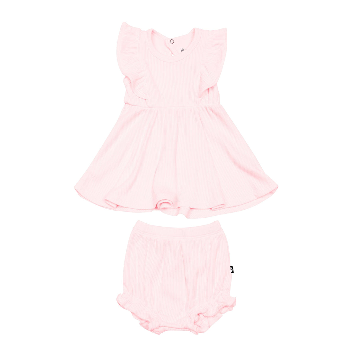Kyte Baby Ribbed Peplum Dress Set Ribbed Peplum Dress Set in Sakura