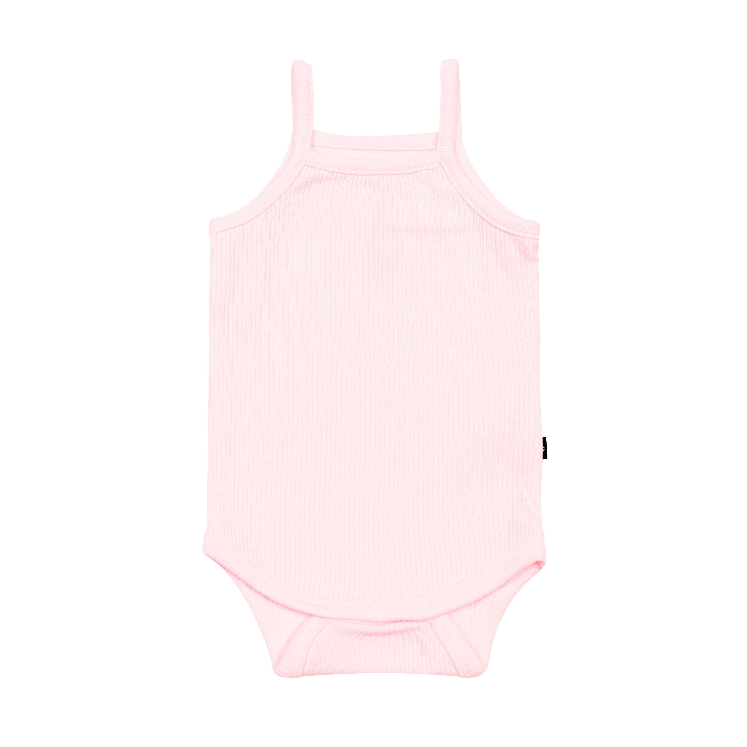 Kyte Baby Ribbed Spaghetti Strap Bodysuit Ribbed Spaghetti Strap Bodysuit in Sakura