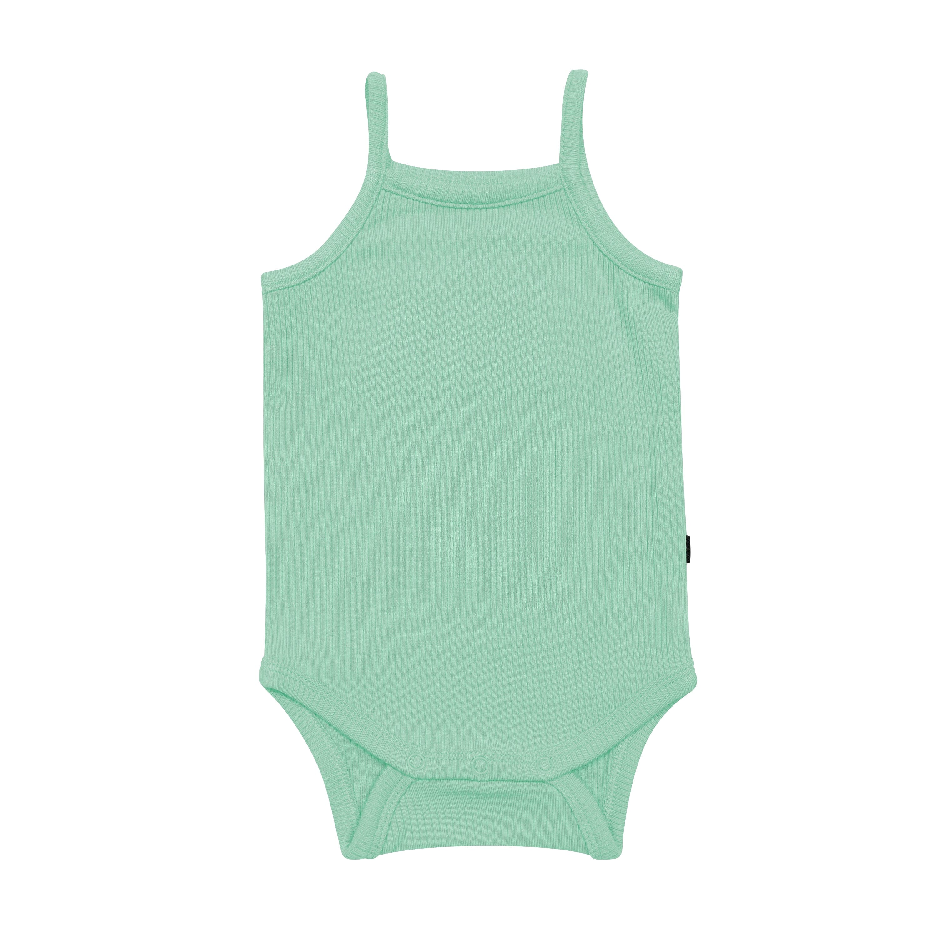 Kyte Baby Ribbed Spaghetti Strap Bodysuit Ribbed Spaghetti Strap Bodysuit in Wasabi