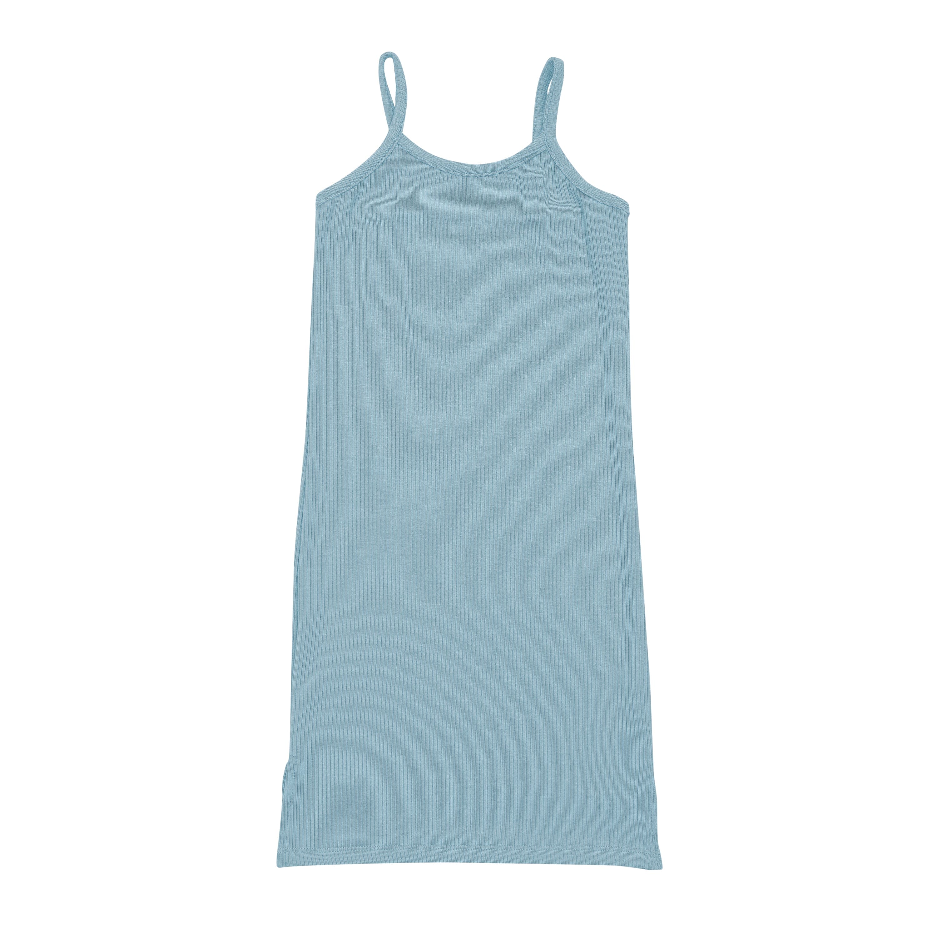 Kyte Baby Ribbed Toddler Cami Dress inDusty Blue
