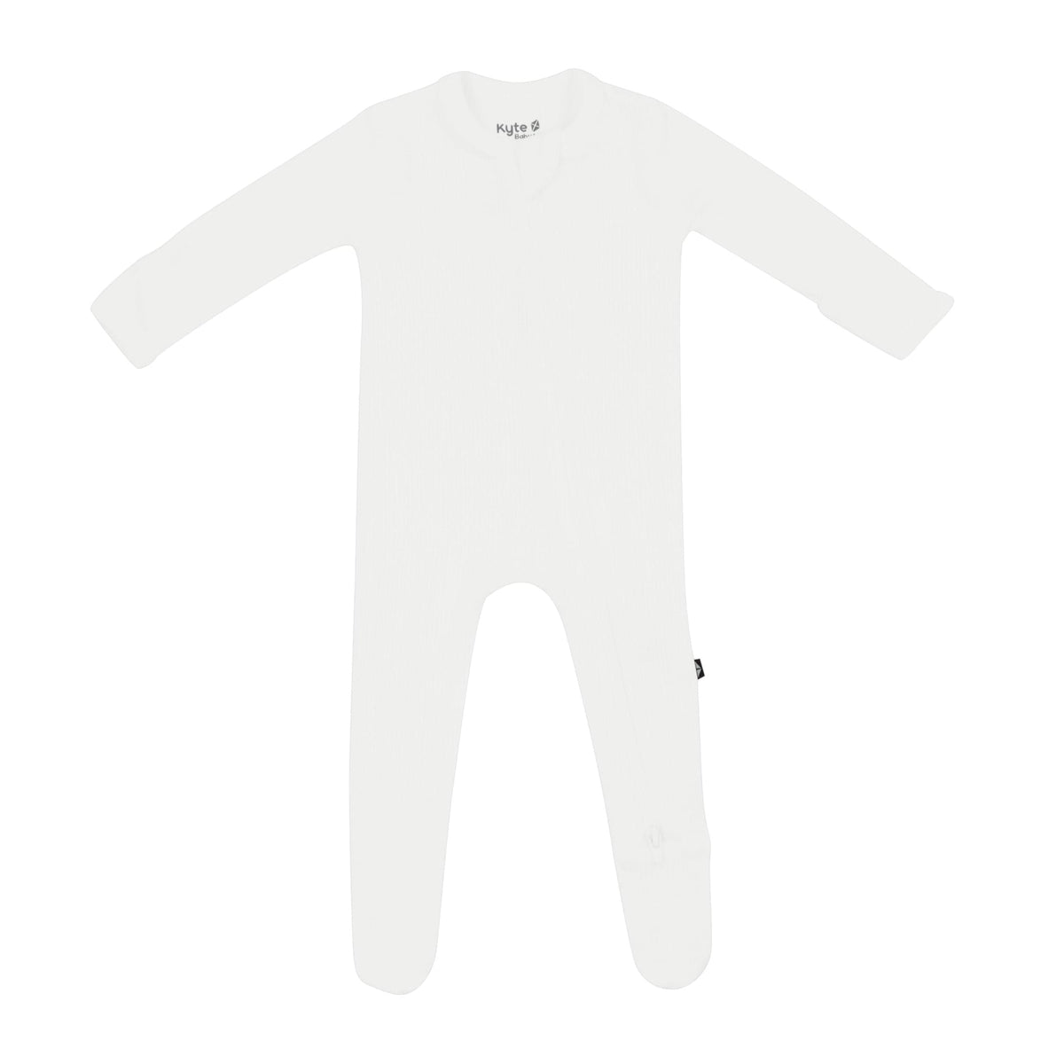 Kyte Baby Ribbed Zippered Footie in Cloud
