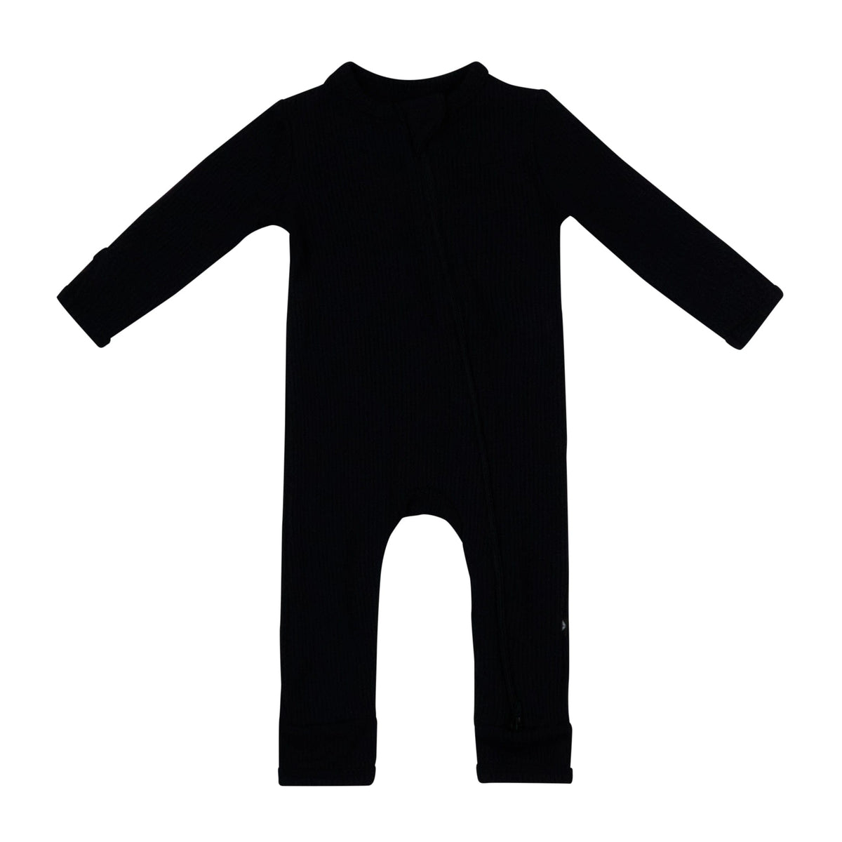 Kyte Baby Ribbed Zippered Romper in Midnight