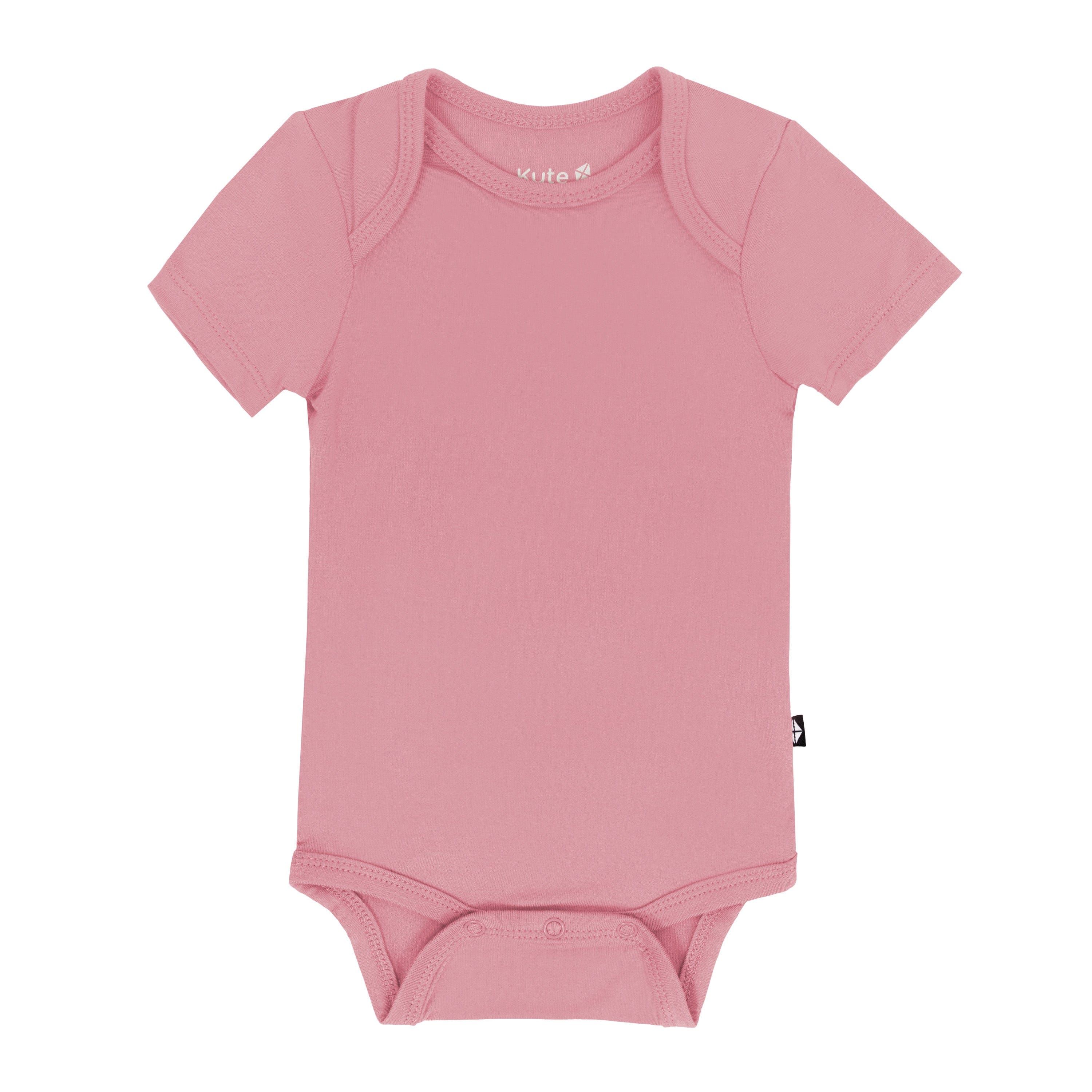 Short Sleeve Infant Bodysuit in Apple Blossom