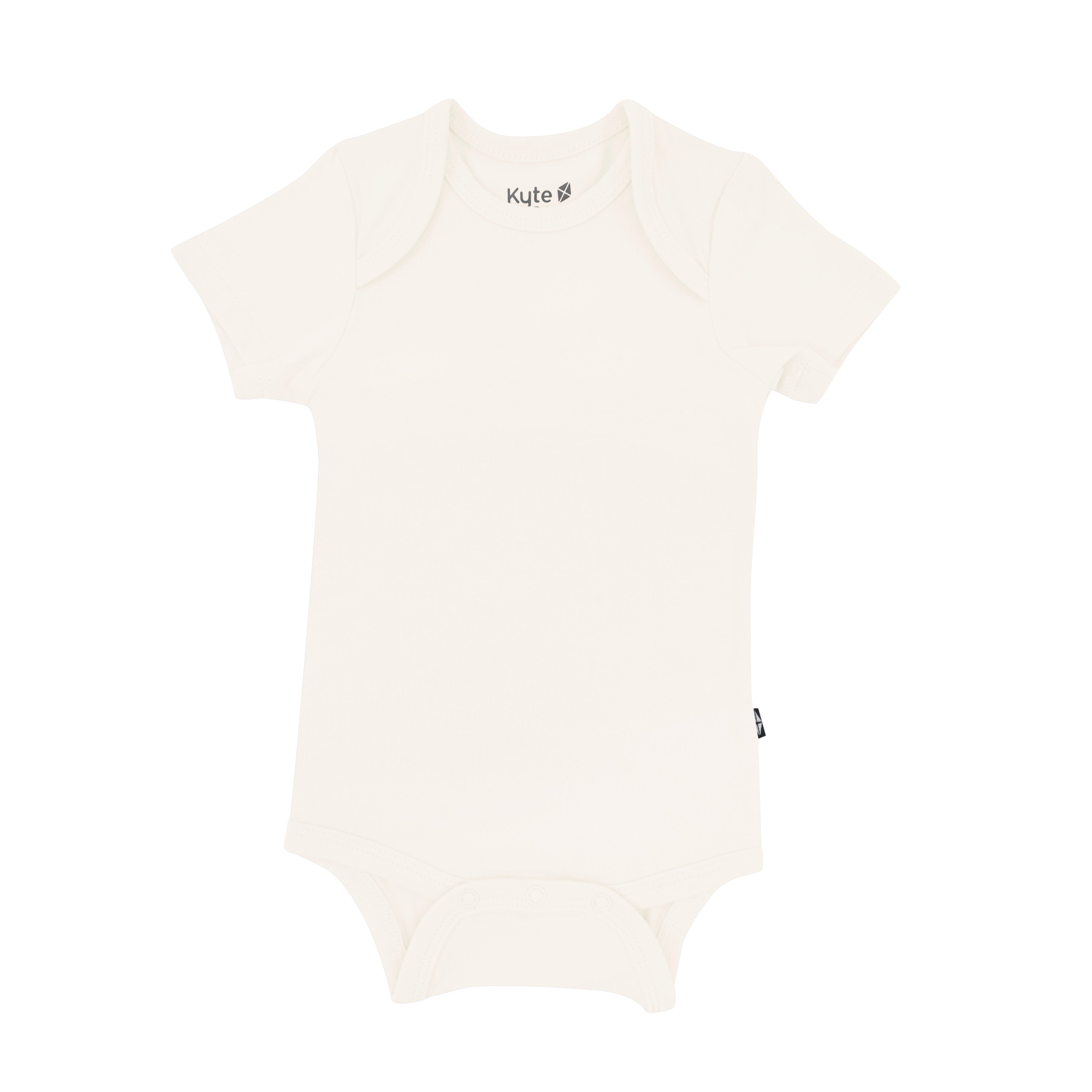 Kyte Baby Short Sleeve Bodysuits Bodysuit in Ecru