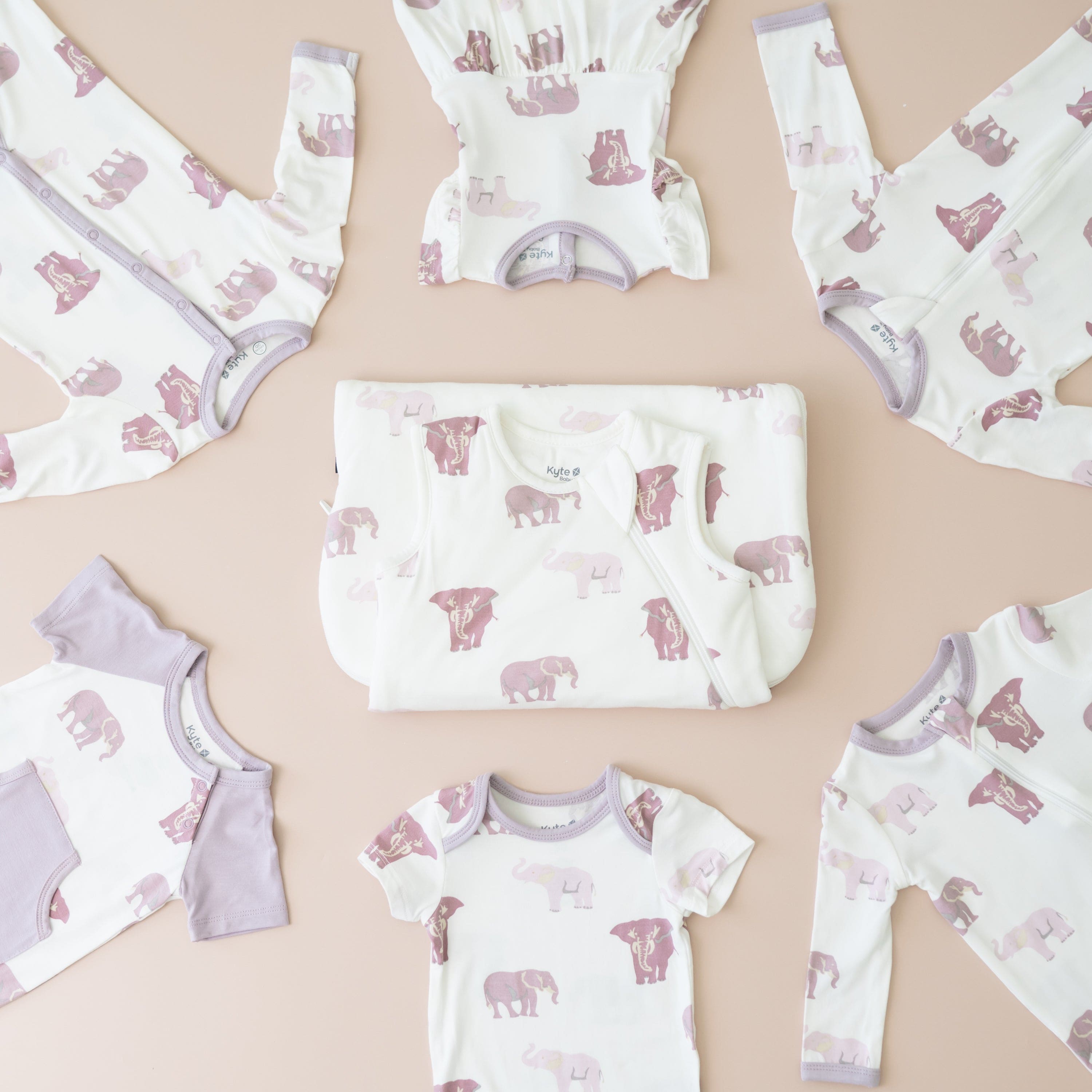 Kyte Baby bamboo clothing and sleepwear in Elephant