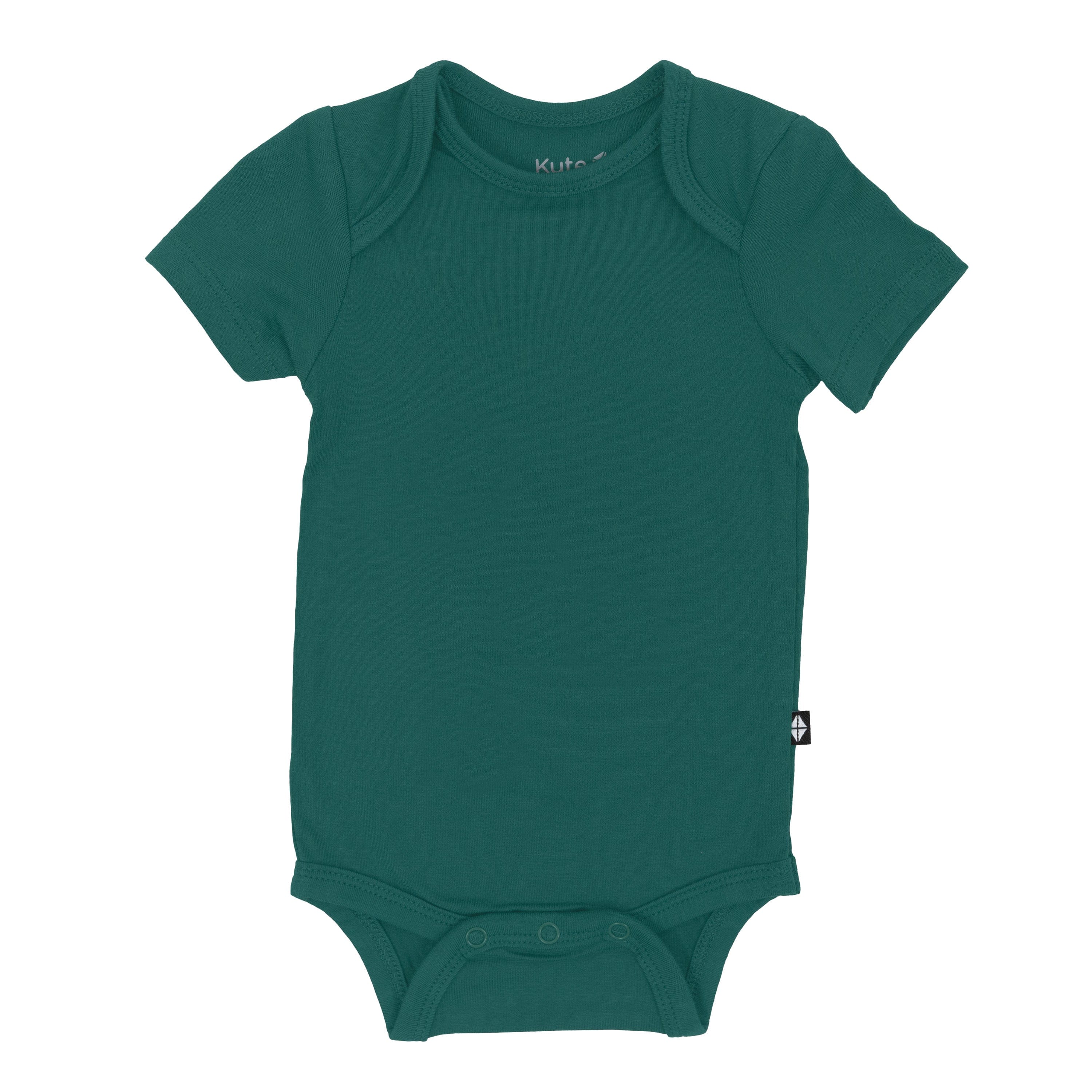 Flat lay of Kyte Baby Bodysuit in Emerald