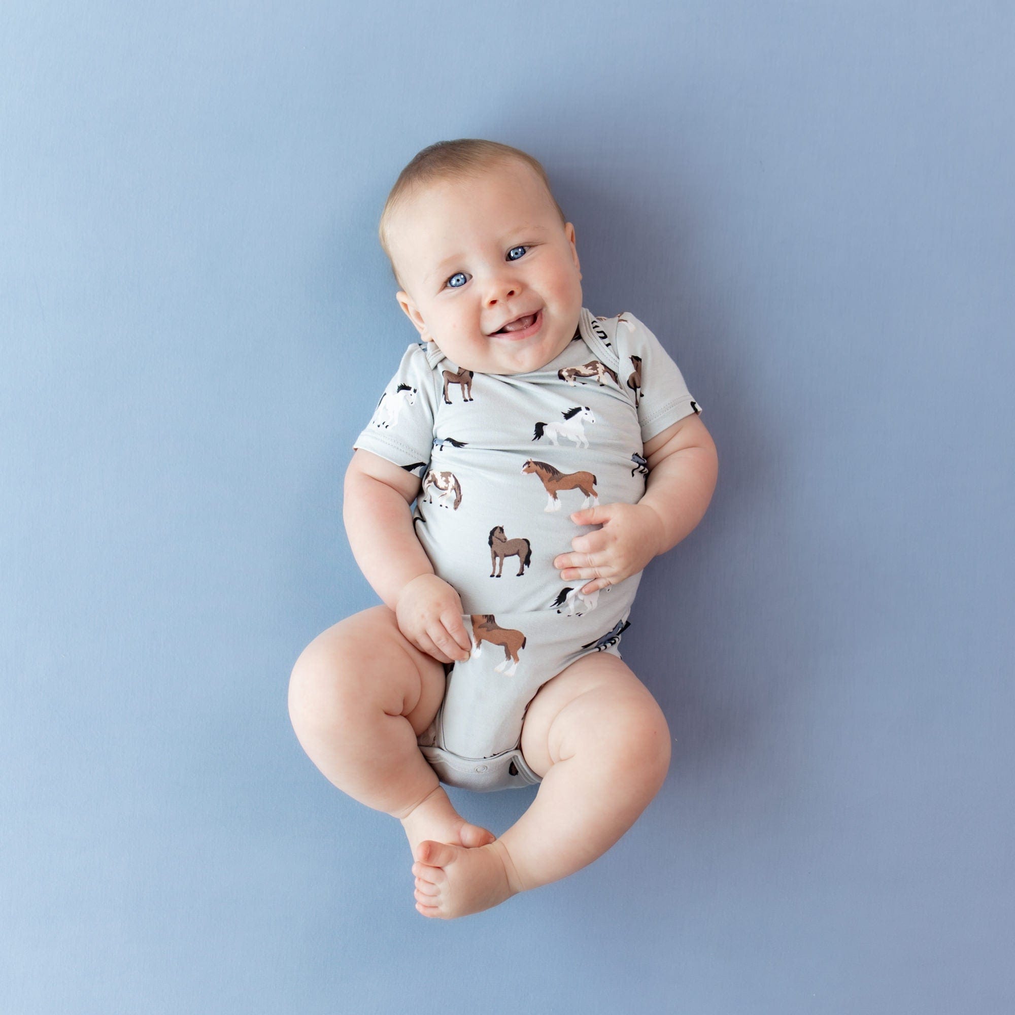 Kyte Baby Short Sleeve Bodysuits Bodysuit in Horse