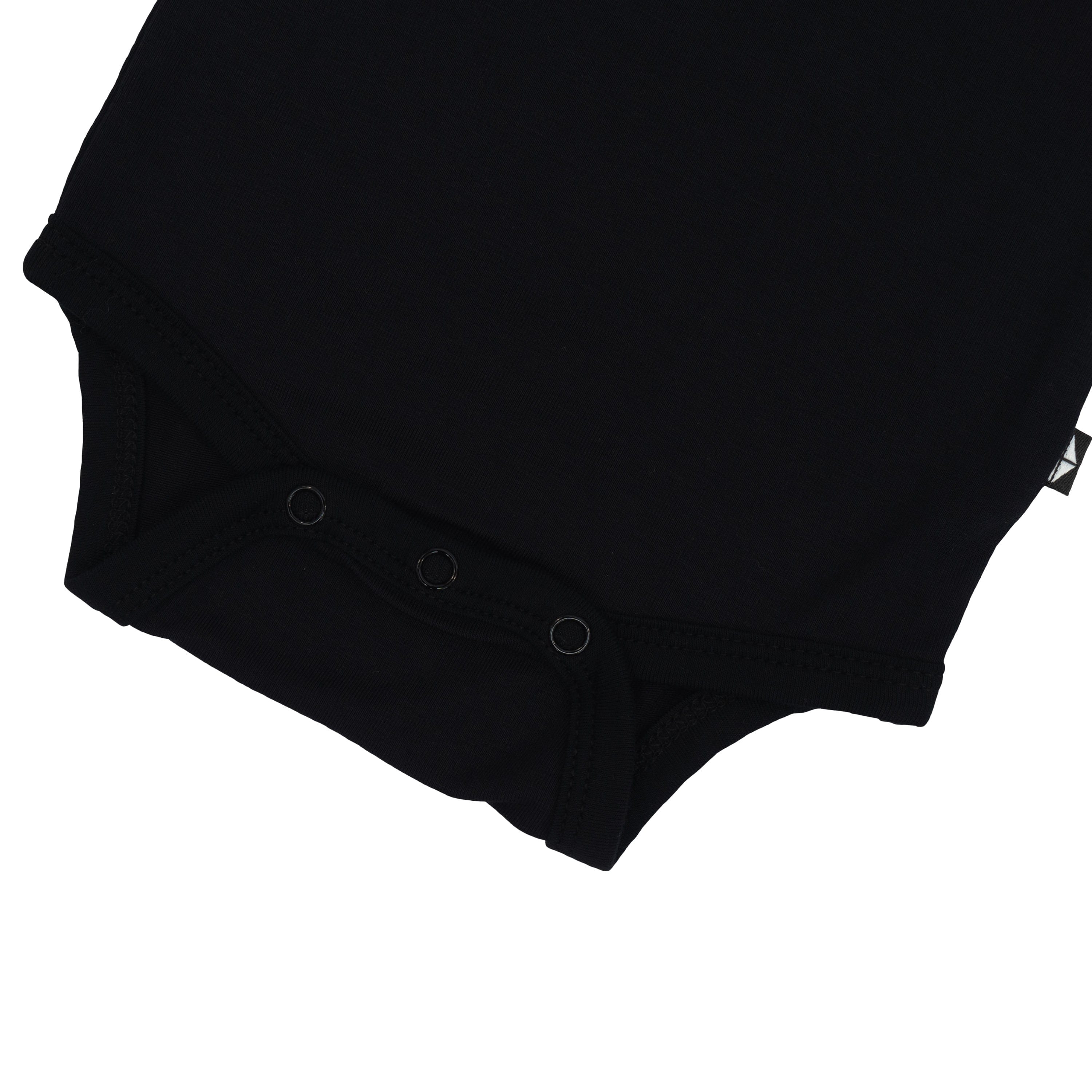 Close up of snaps Kyte Baby Bodysuit in Midnight