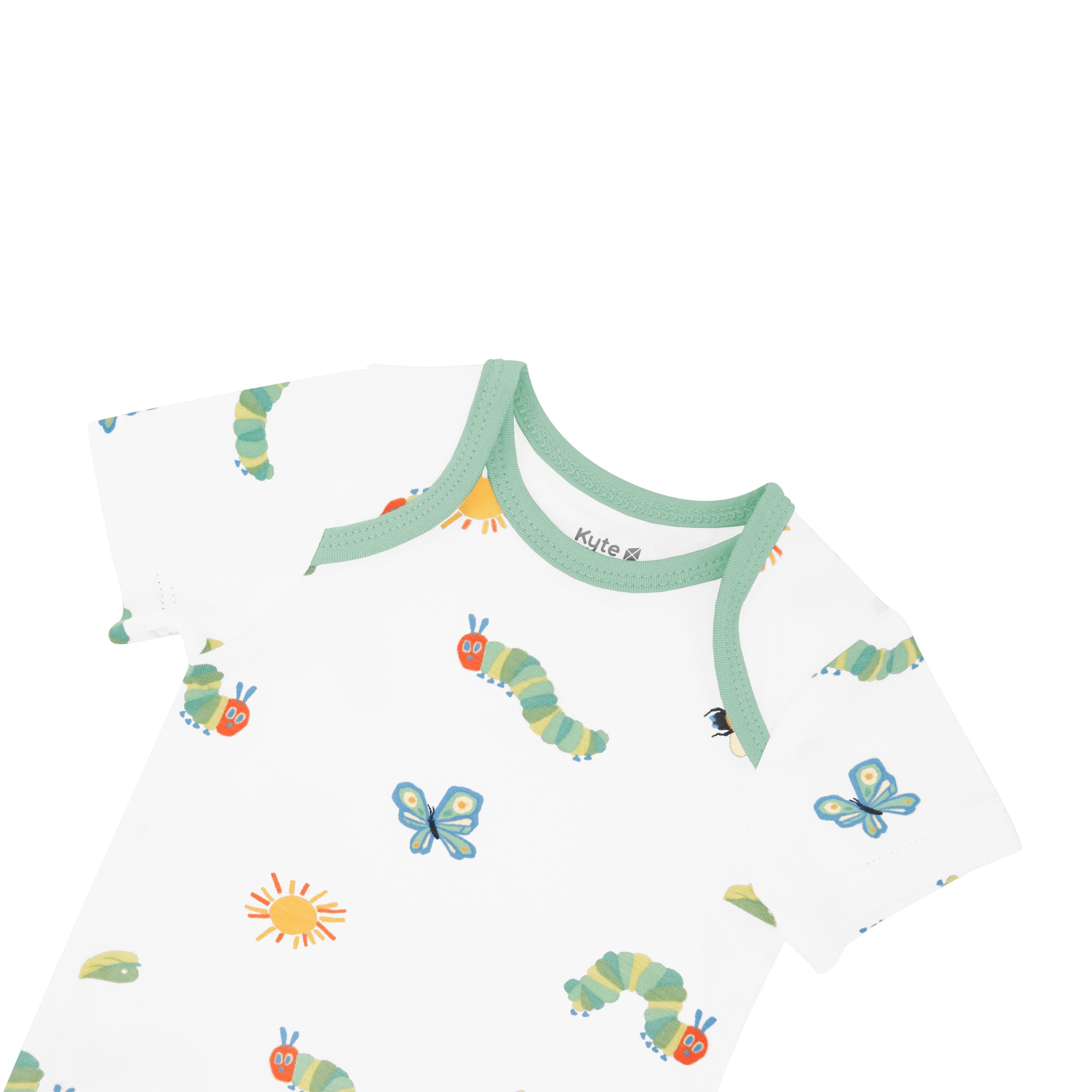 Kyte BABY Short Sleeve Bodysuits Bodysuit in The Very Hungry Caterpillar™ and Friends