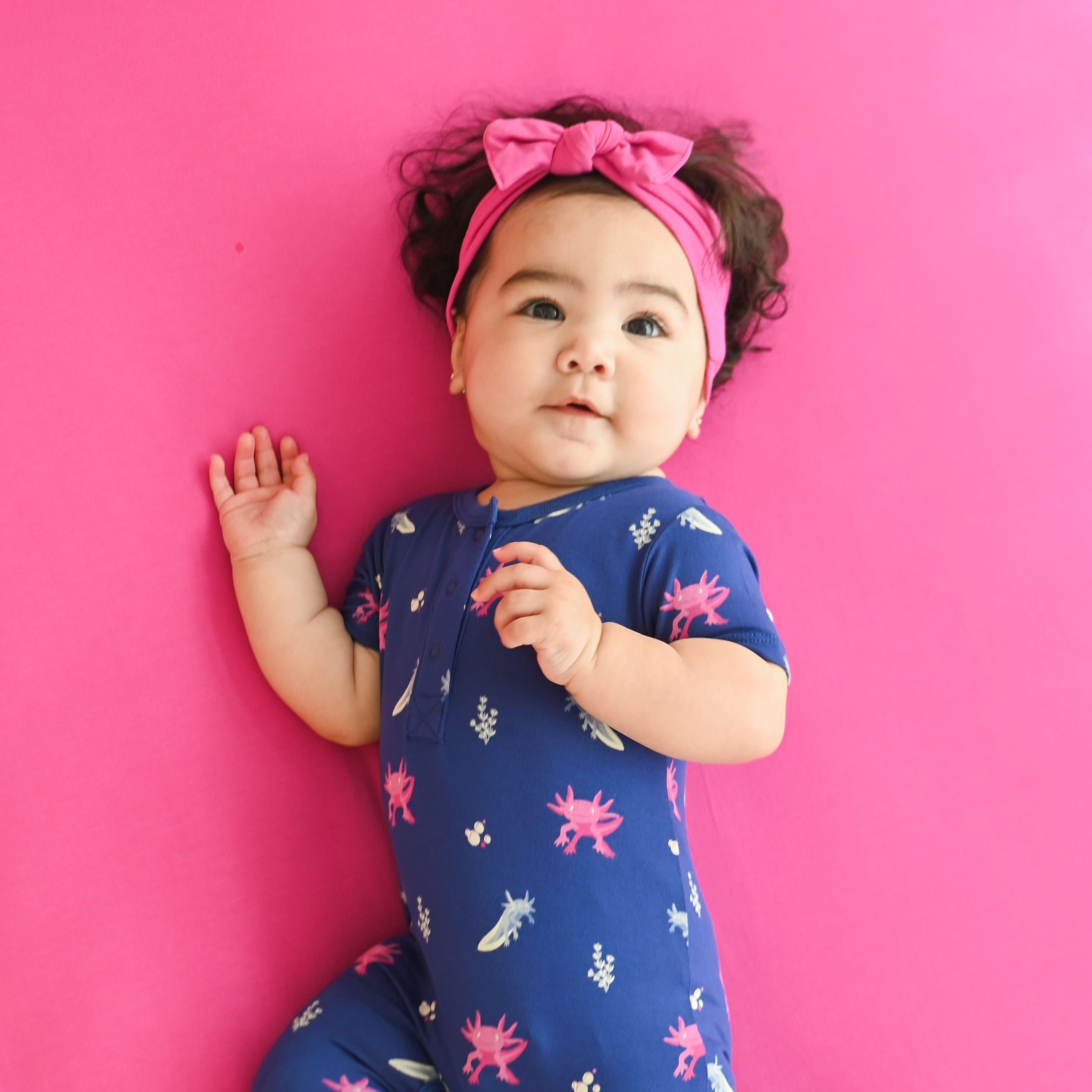 Kyte Baby Short Sleeve Rompers Short Sleeve Romper in Axolotl
