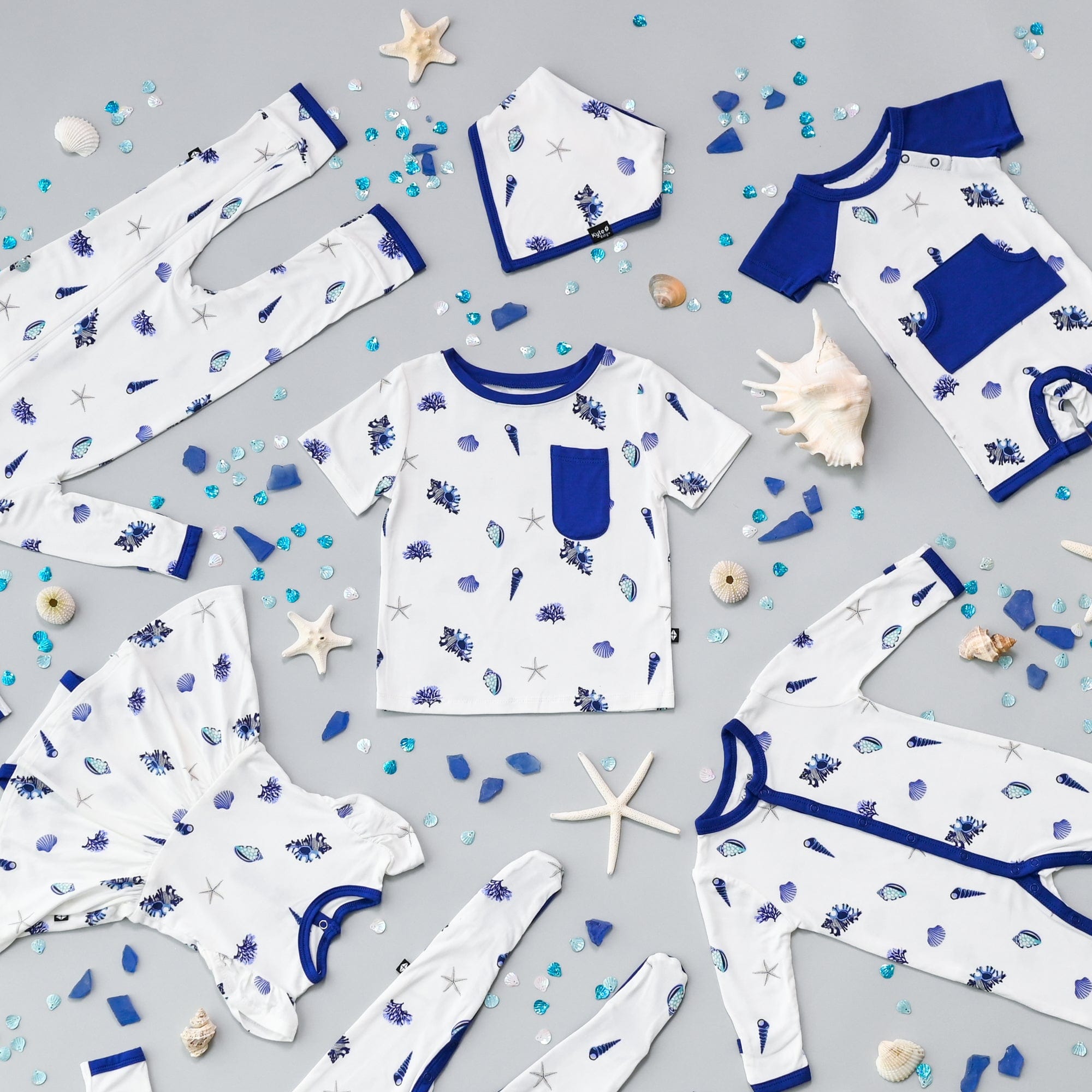 Kyte Baby Short Sleeve Tiered Dress Short Sleeve Tiered Dress in Royal Shell