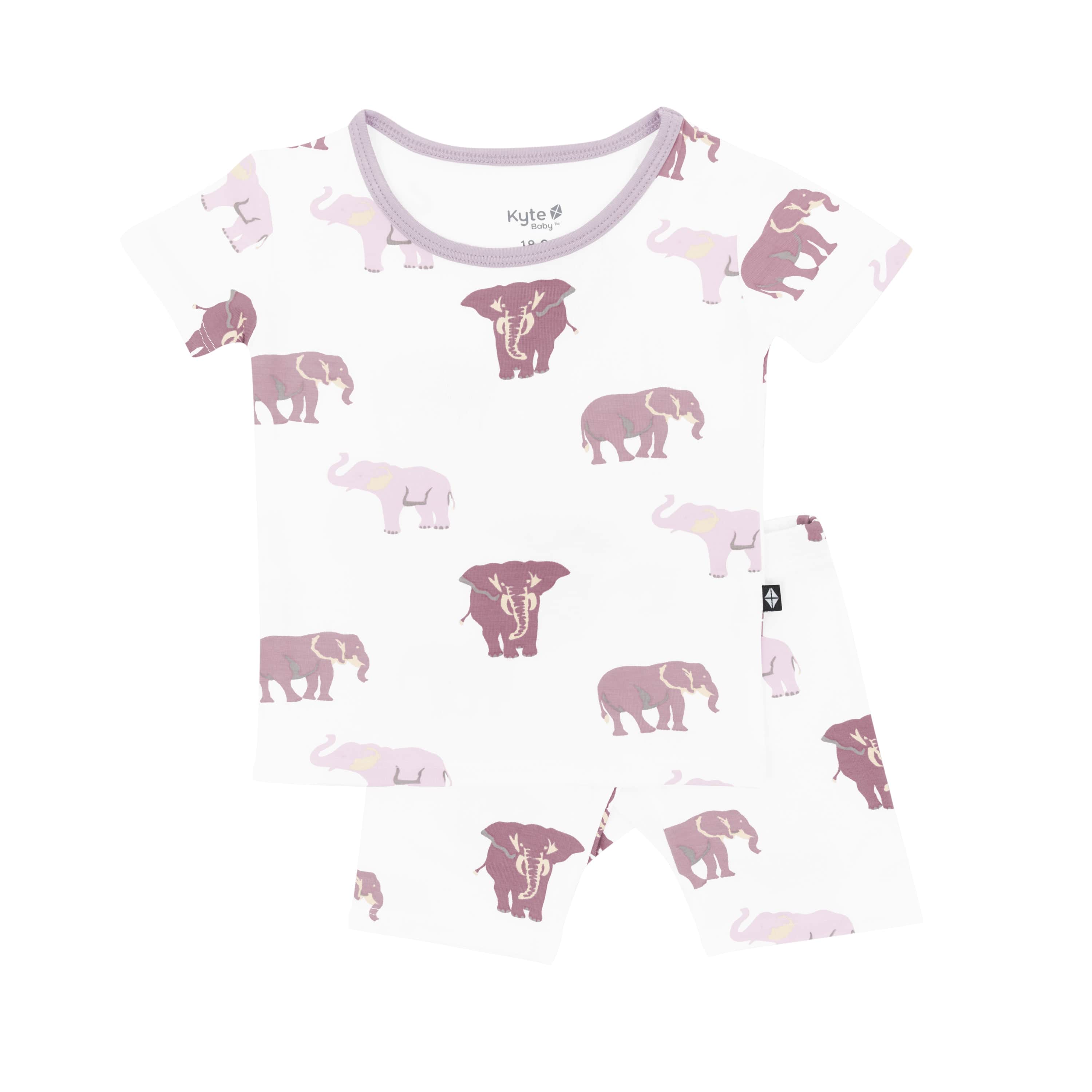 Kyte Baby Short Sleeve Pajamas in Elephant