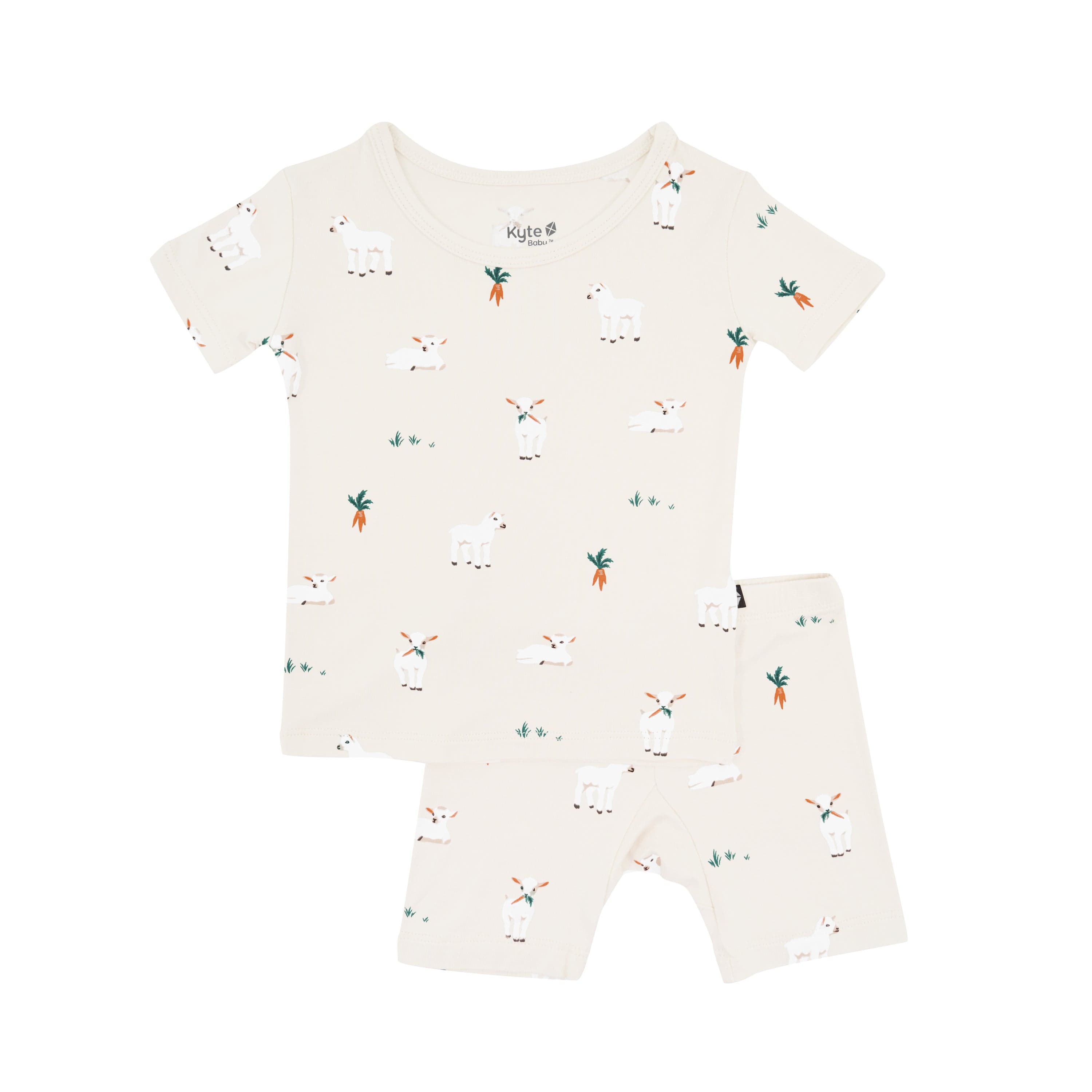 OEKO-TEX Standard 100] Beige Ribbed Baby Pajama Set 