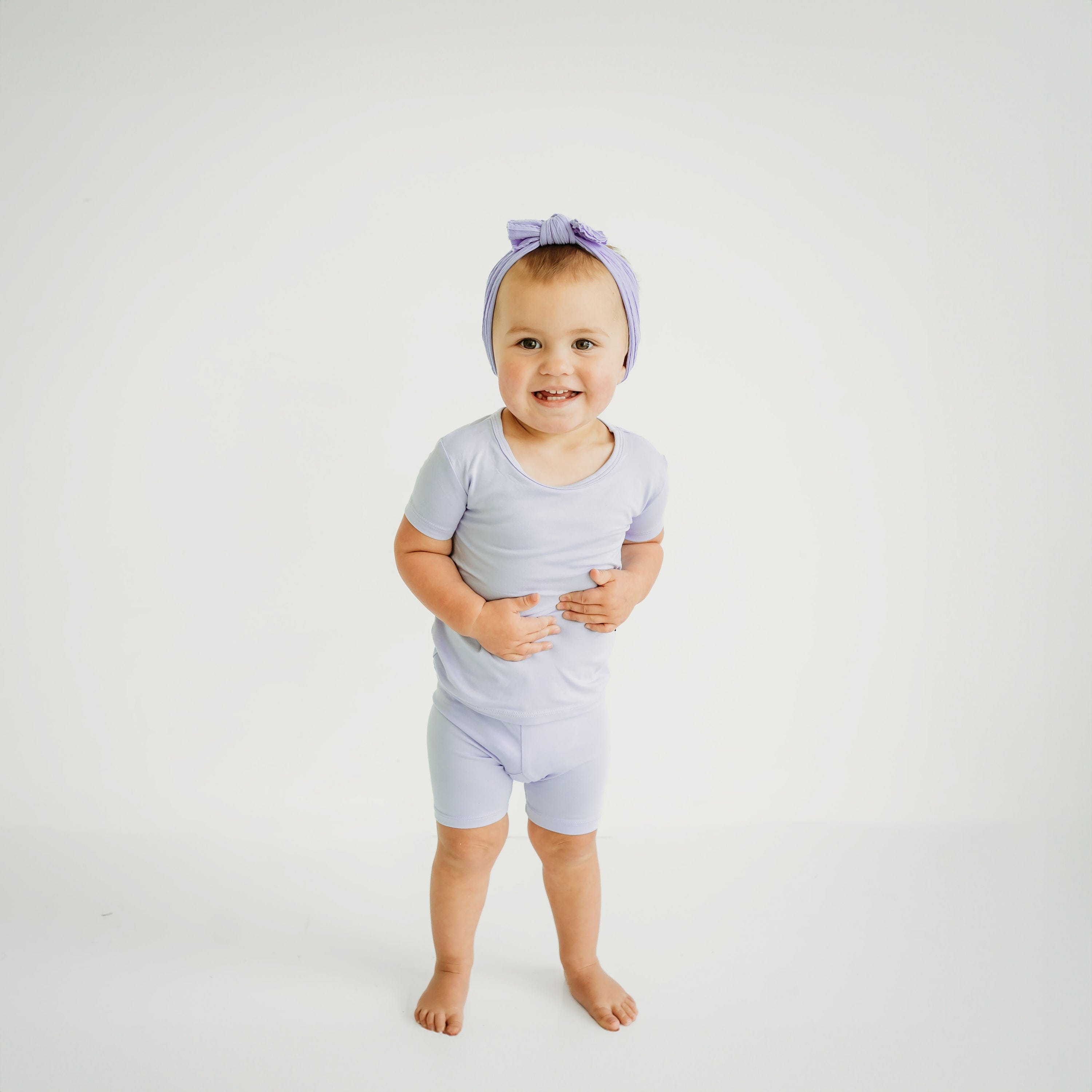 Kyte Baby Short Sleeve Toddler Pajama Set Short Sleeve Pajamas in Lilac