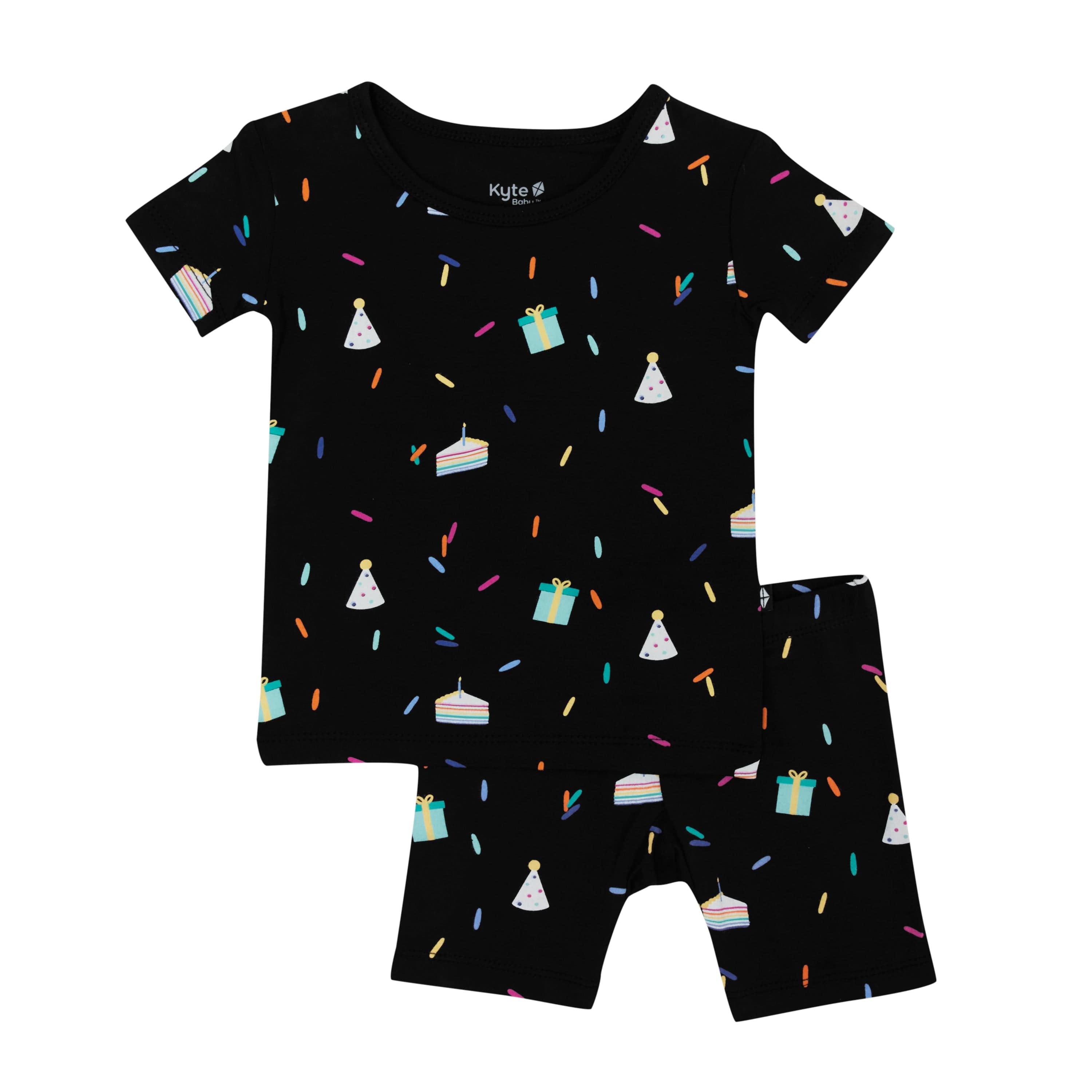 Kyte Baby Short Sleeve Toddler Pajama Set Short Sleeve Pajamas in Midnight Party