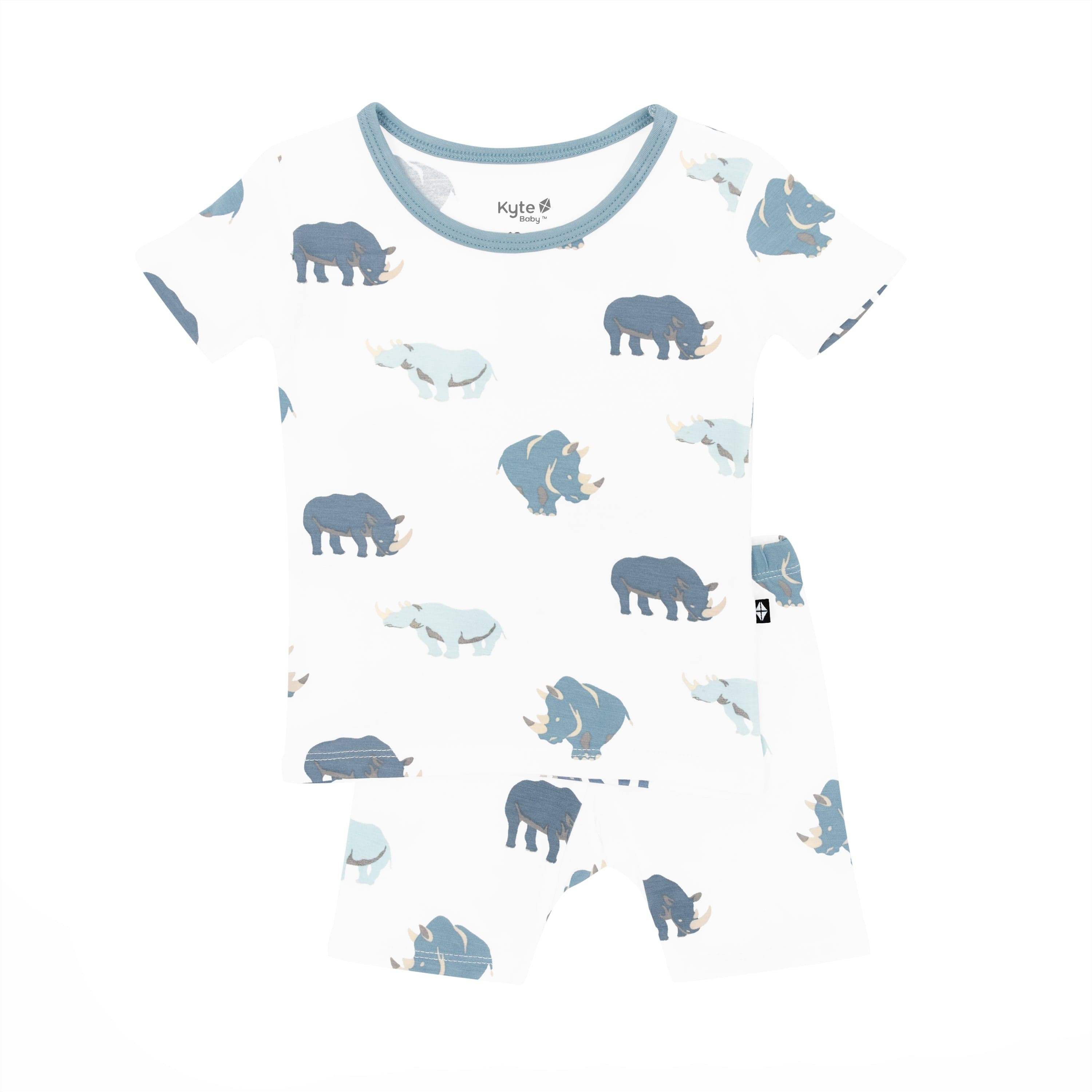 Kyte Baby Short Sleeve Toddler Pajama Set Short Sleeve Pajamas in Rhino