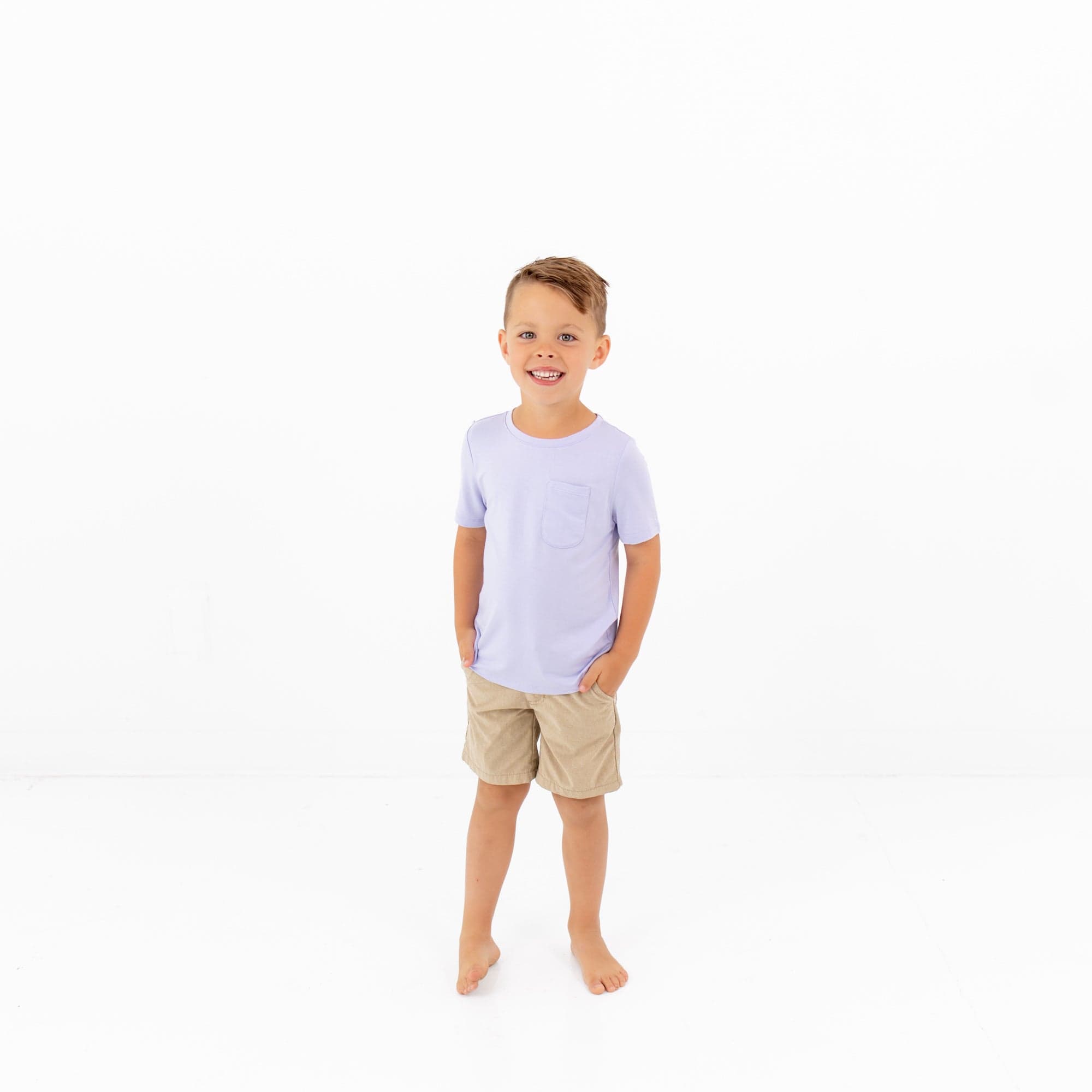 Kyte Baby Short Sleeve Toddler Unisex Tee Toddler Crew Neck Tee in Lilac