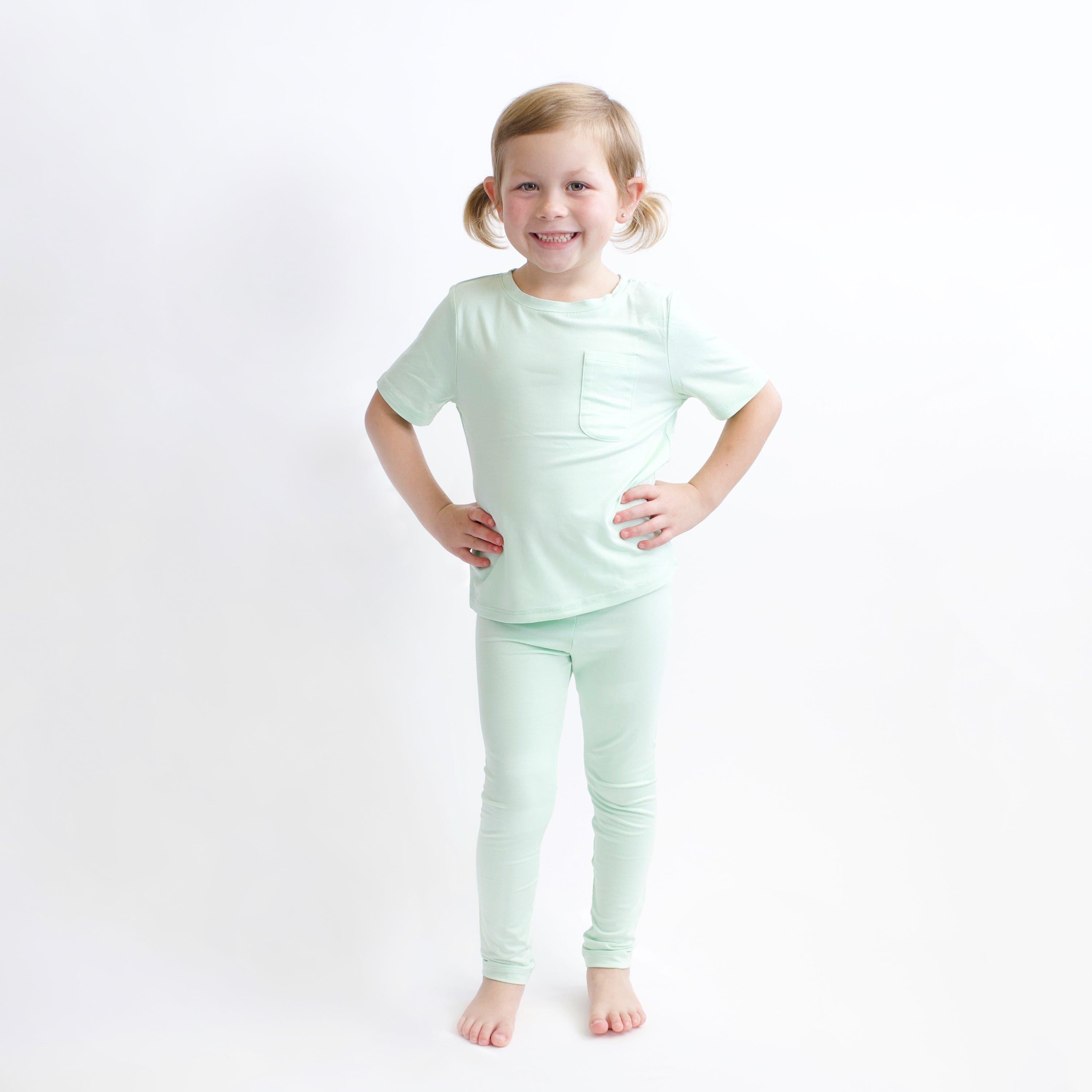 Kyte Baby Short Sleeve Toddler Unisex Tee Toddler Crew Neck Tee in Mint