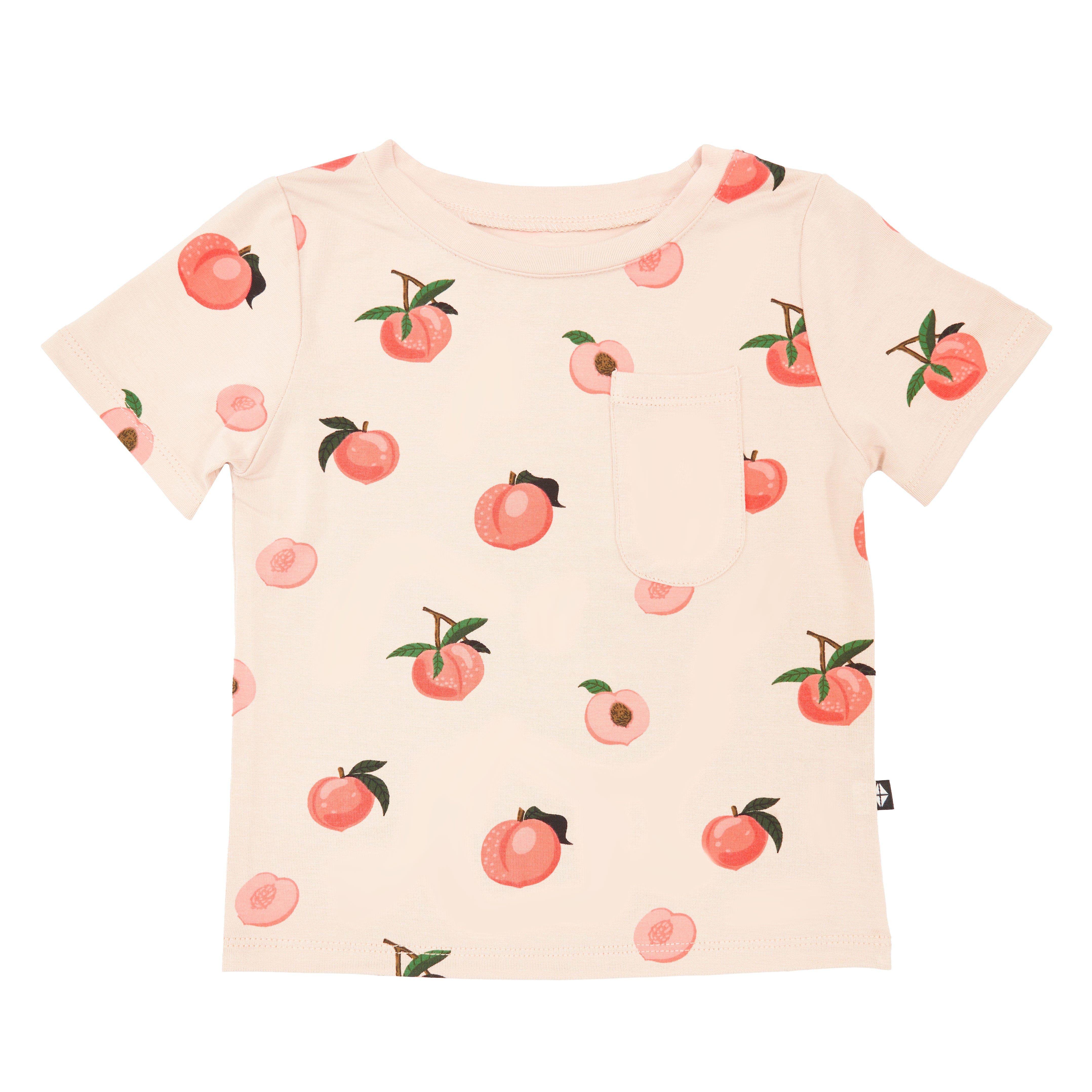 Kyte Baby Toddler Crew Neck Tee in Peach