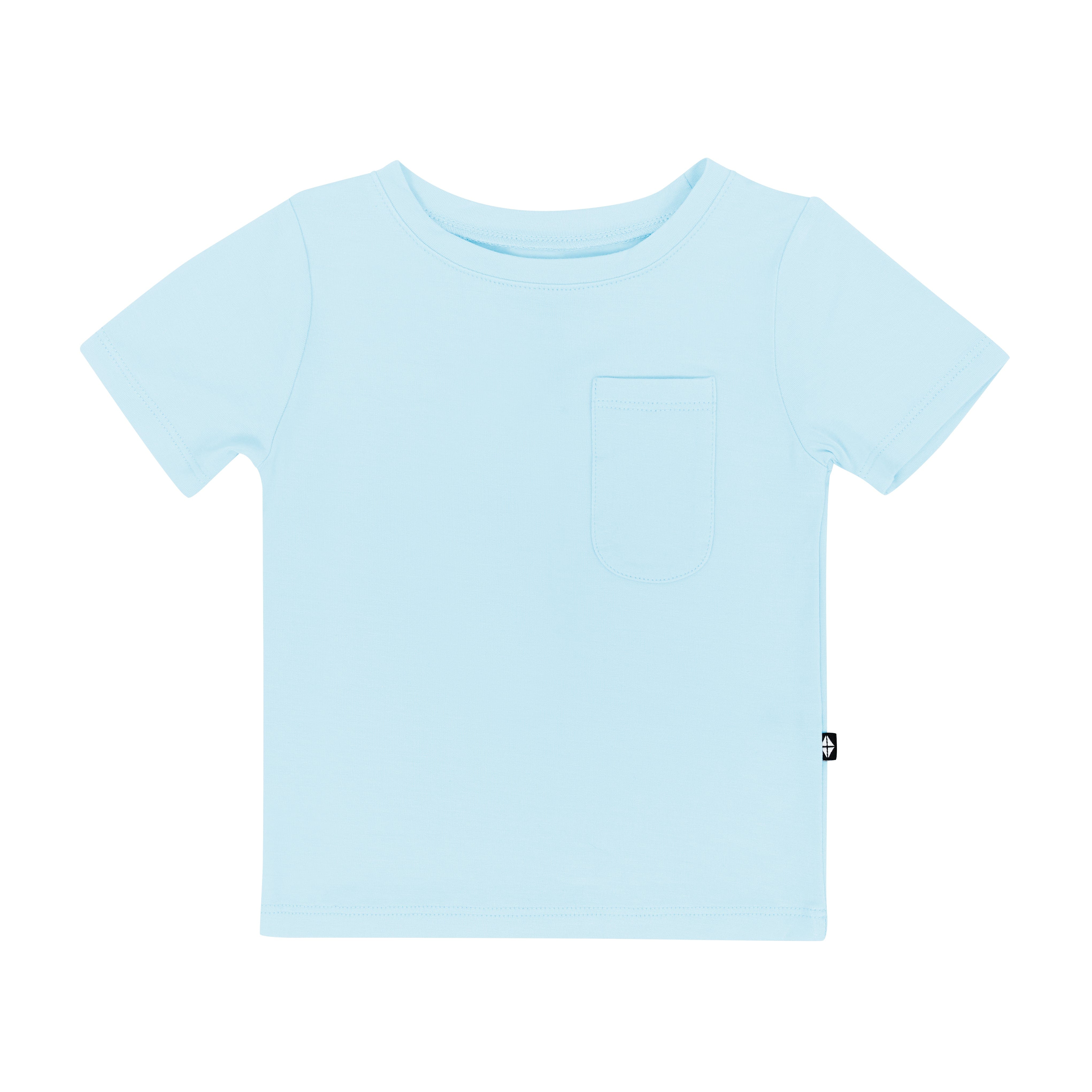 Kyte Baby Short Sleeve Toddler Unisex Tee Toddler Crew Neck Tee in Powder