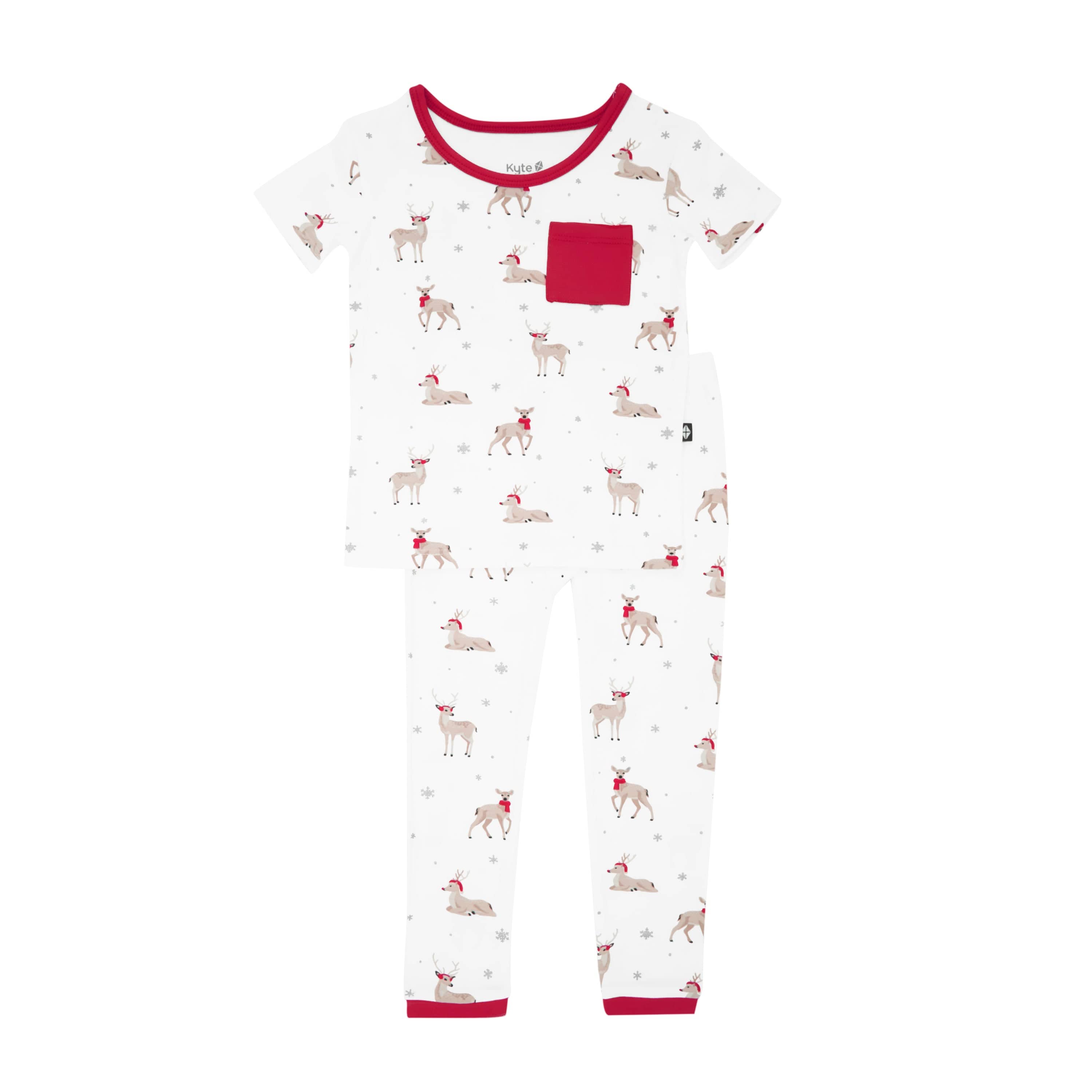 Kyte Baby Short Sleeve with Pants Pajama Short Sleeve with Pants Pajamas in Cloud Deer