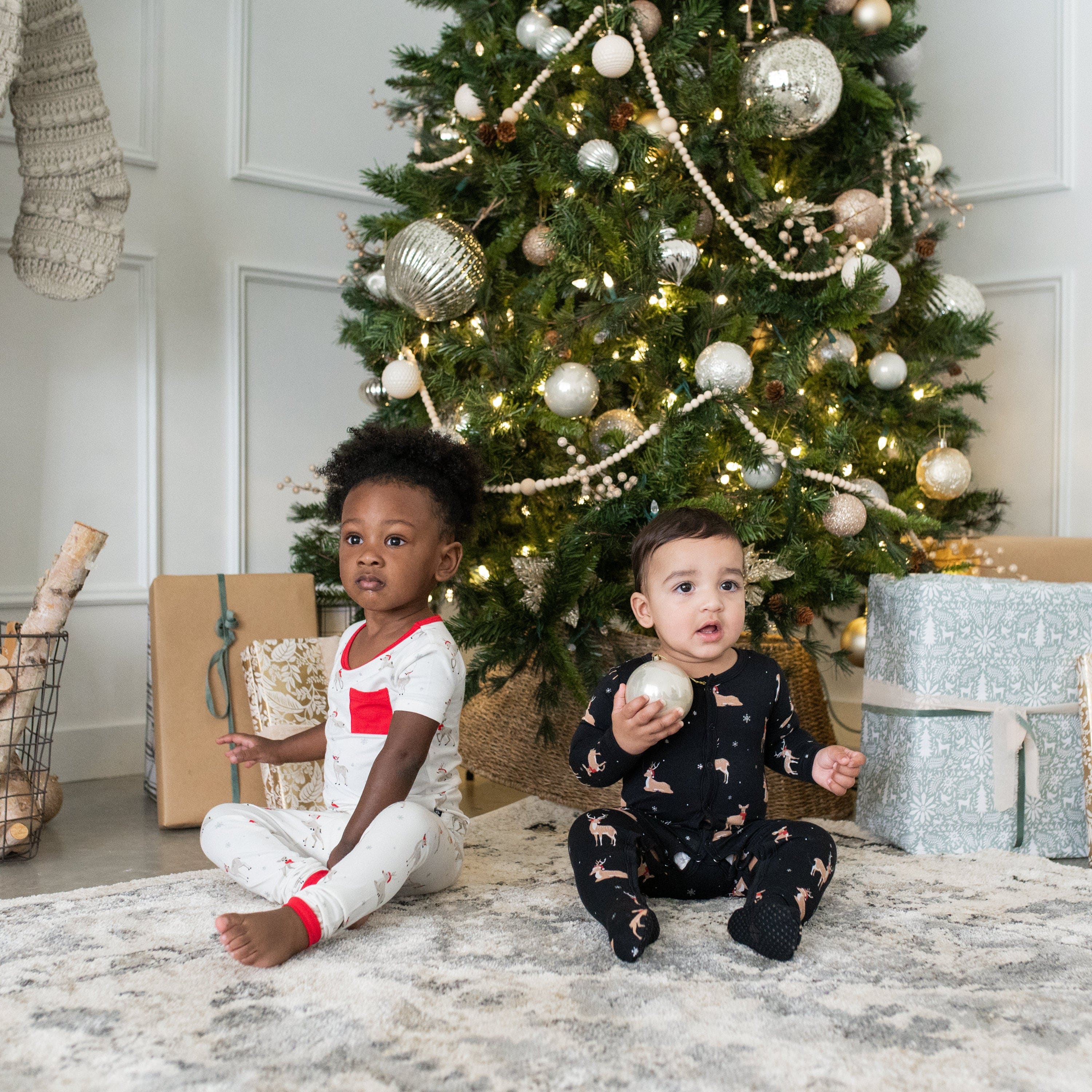 Kyte Baby Short Sleeve with Pants Pajama Short Sleeve with Pants Pajamas in Cloud Deer
