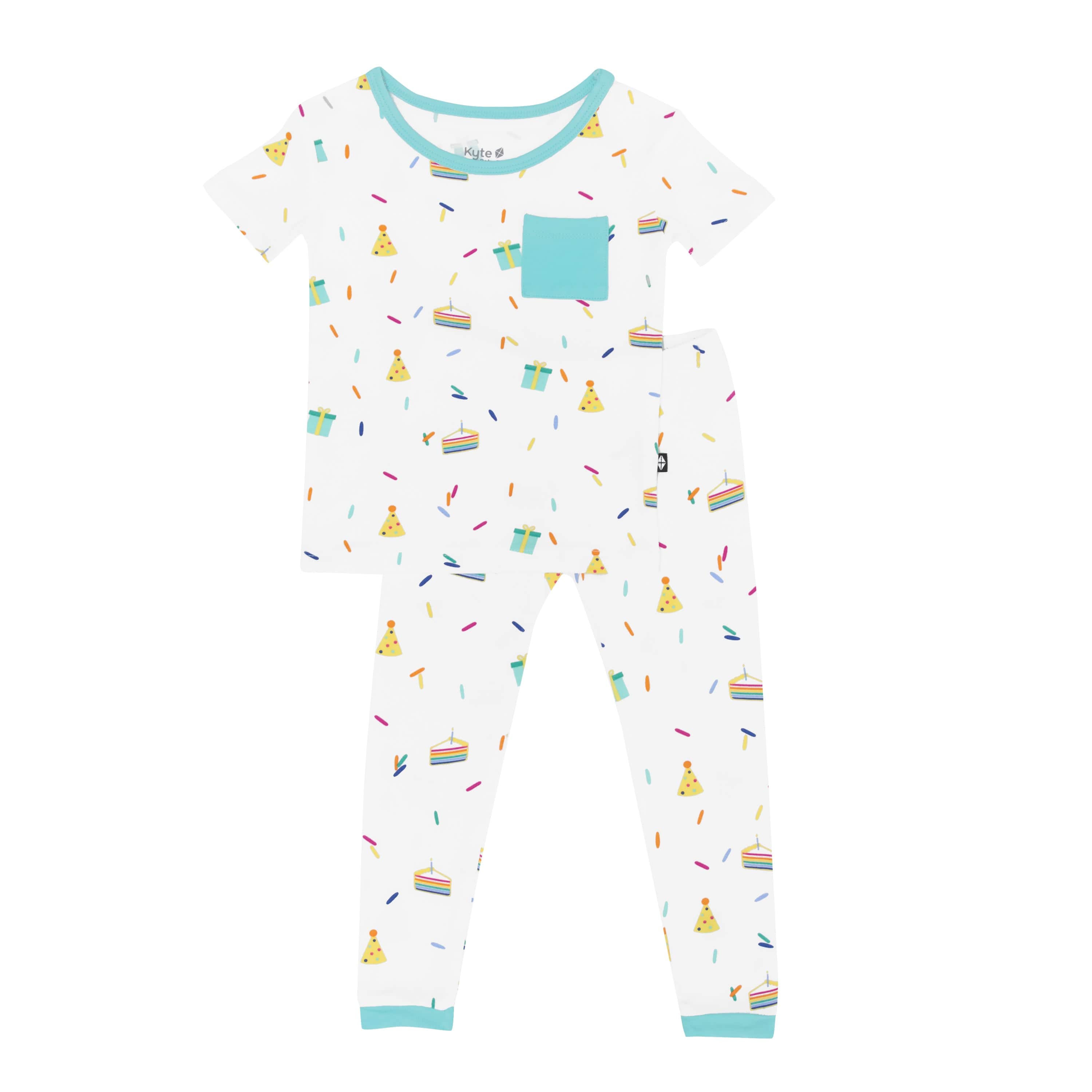 Kyte Baby Short Sleeve with Pants Pajama Short Sleeve with Pants Pajamas in Cloud Party