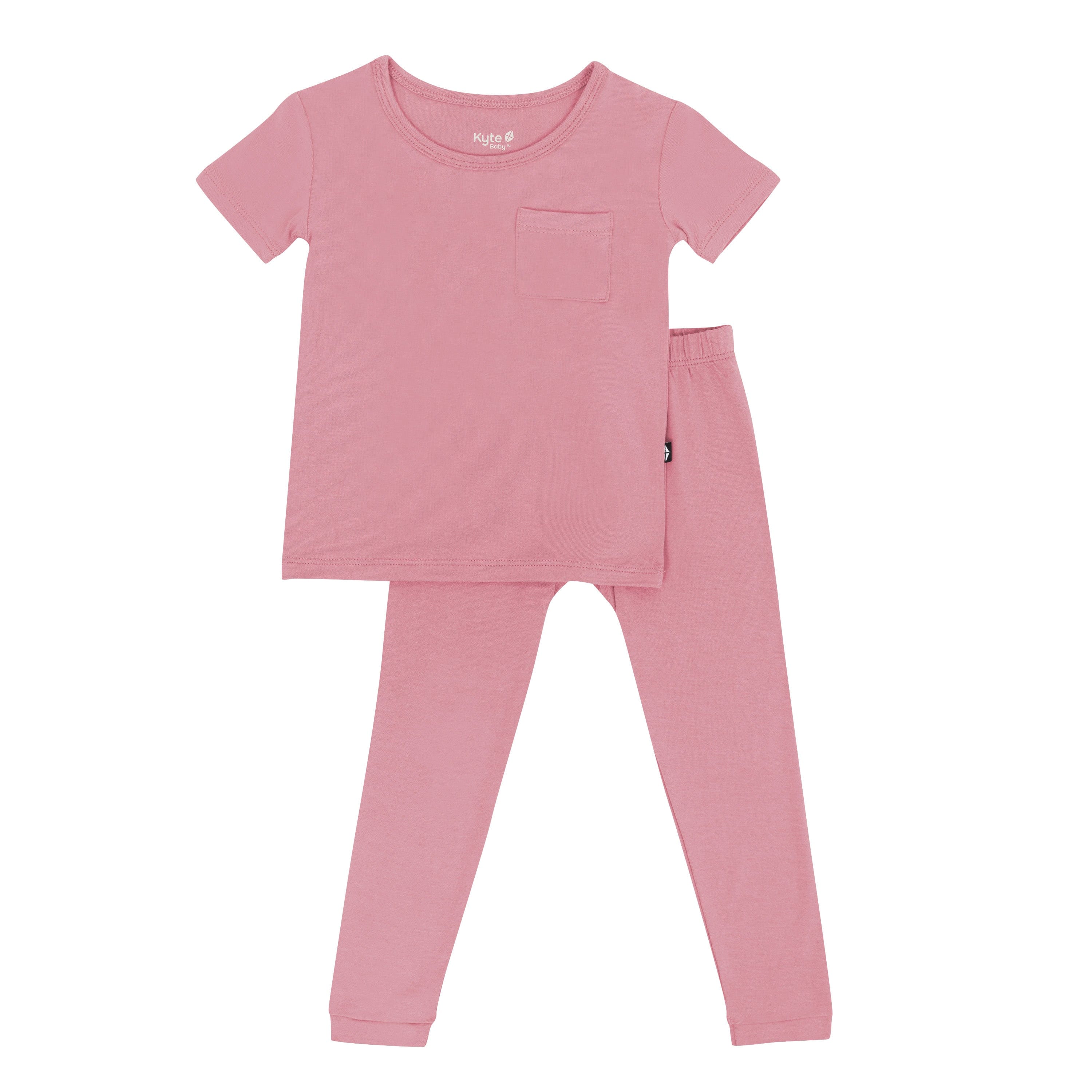 Short Sleeve Pajamas with Pants in Apple Blossom