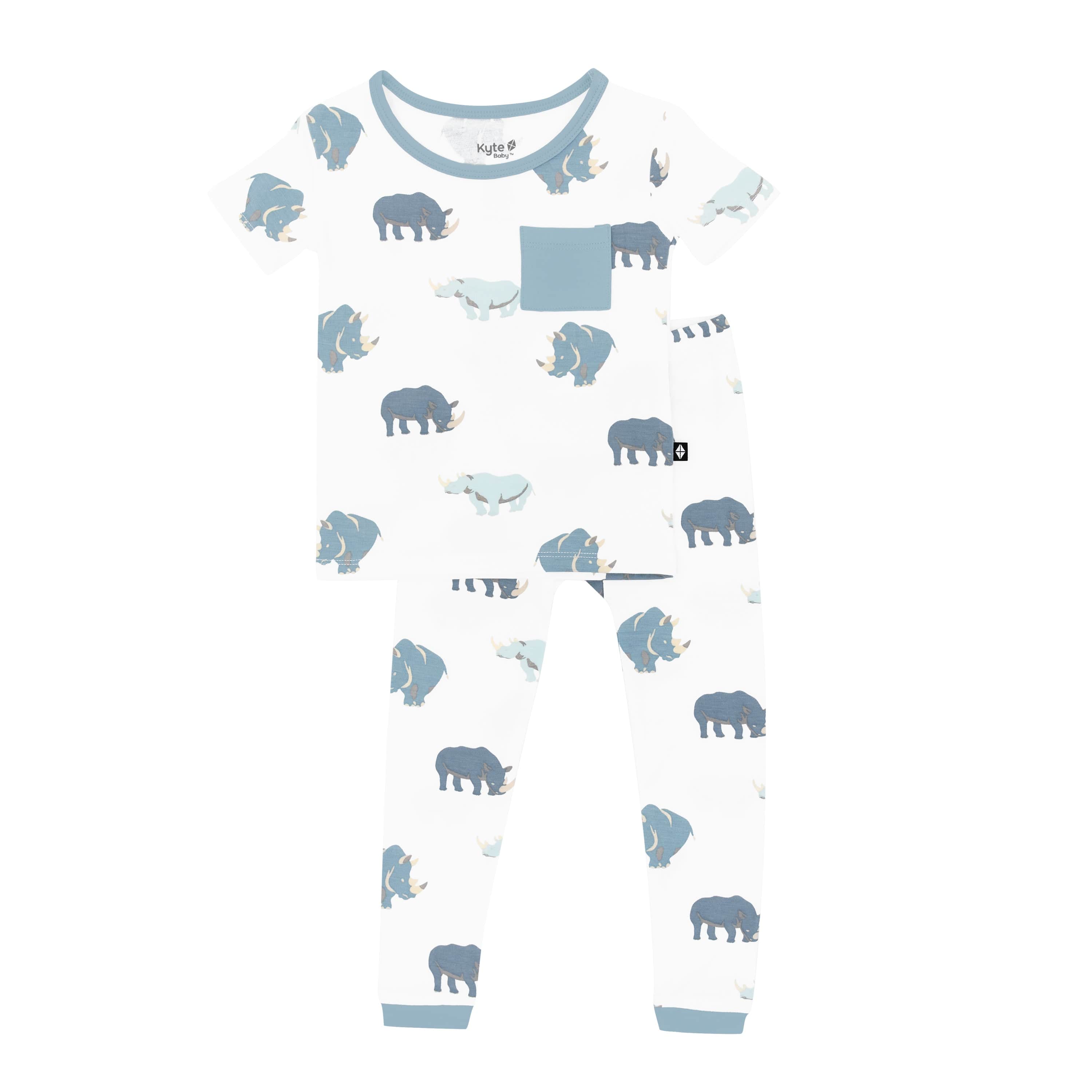 Kyte Baby Short Sleeve with Pants Pajamas Short Sleeve with Pants Pajamas in Rhino