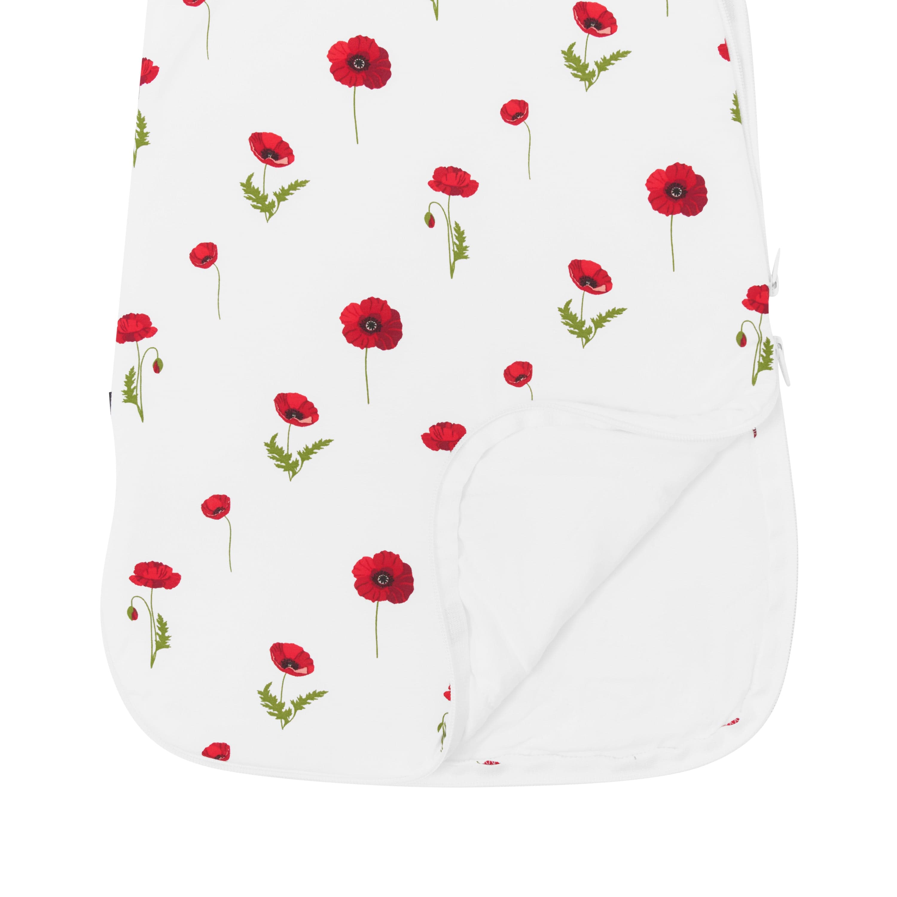 Double zipper on Kyte Baby Sleep Bag in Cloud Poppies 1.0