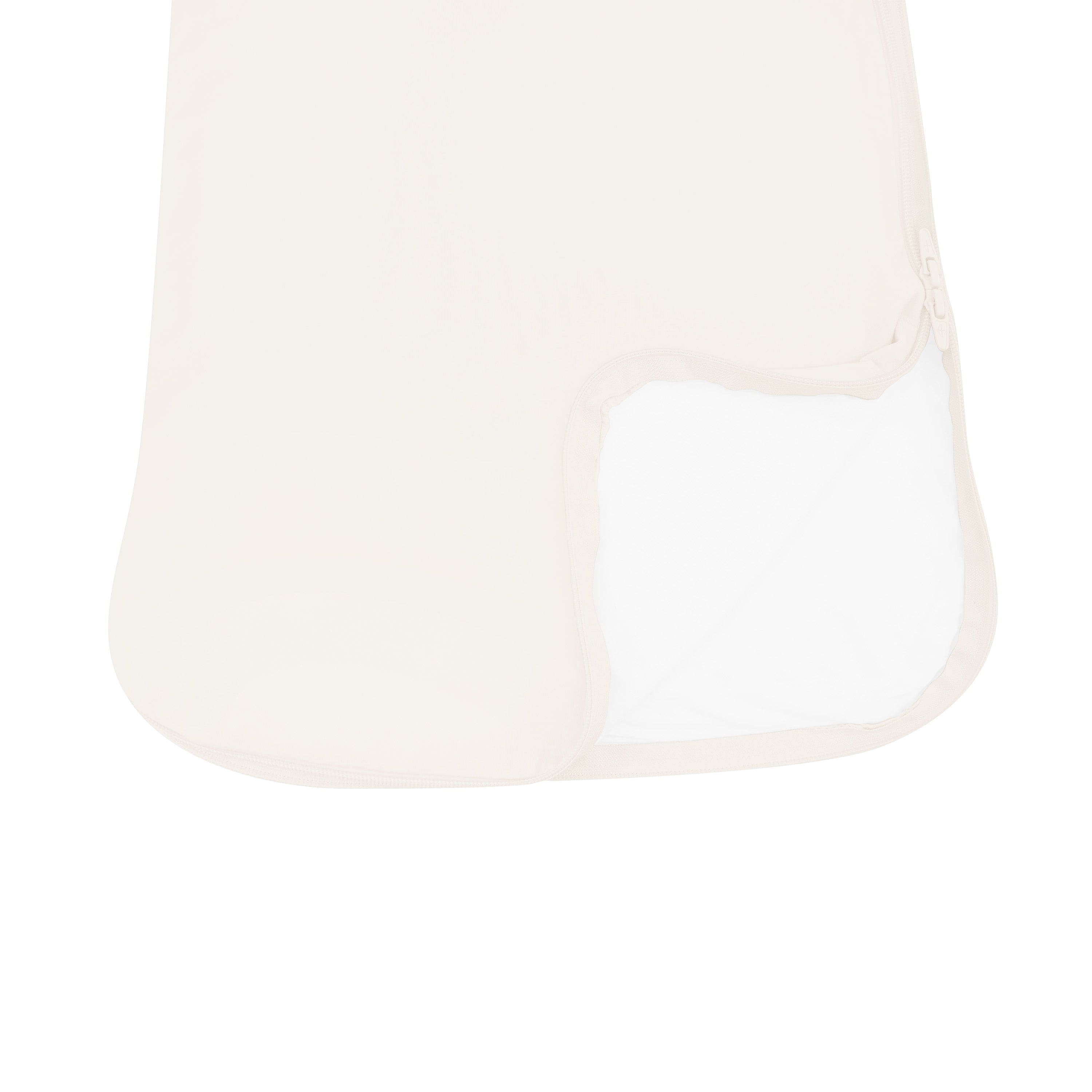 Double zipper on Kyte Baby Sleep Bag in Ecru 1.0