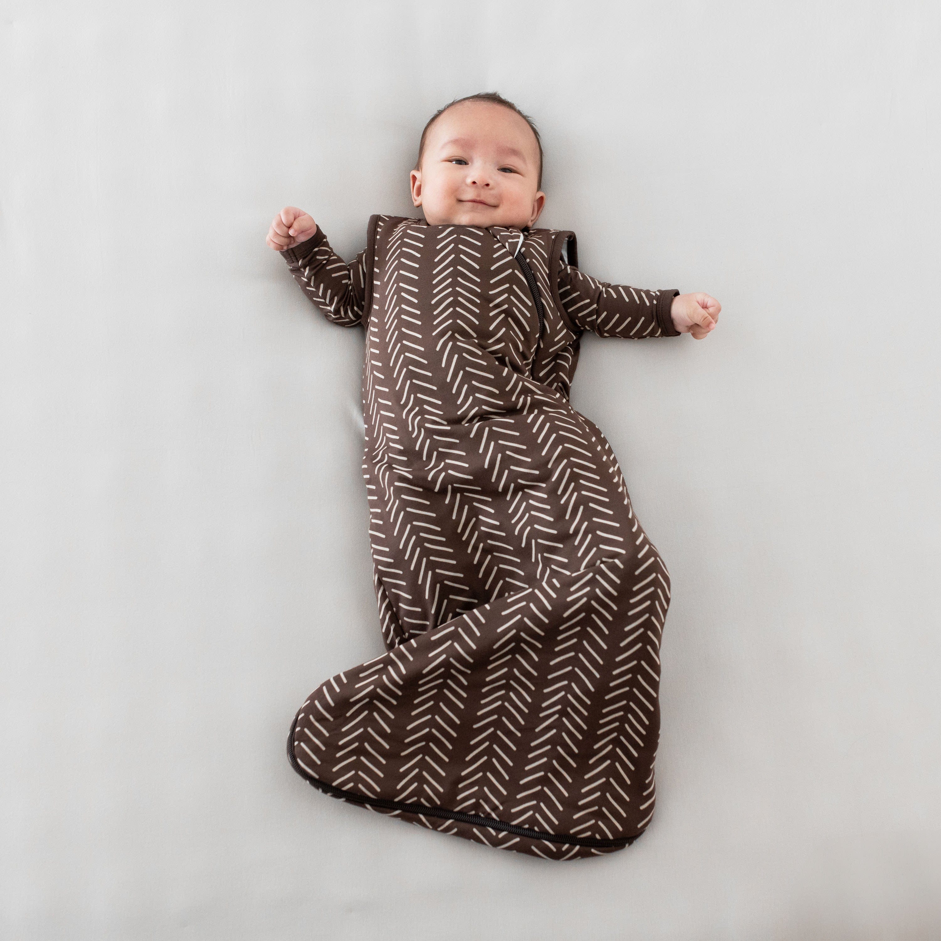 Kyte Baby Sleep Bag 1.0 Tog Sleep Bag in Espresso Herringbone 1.0