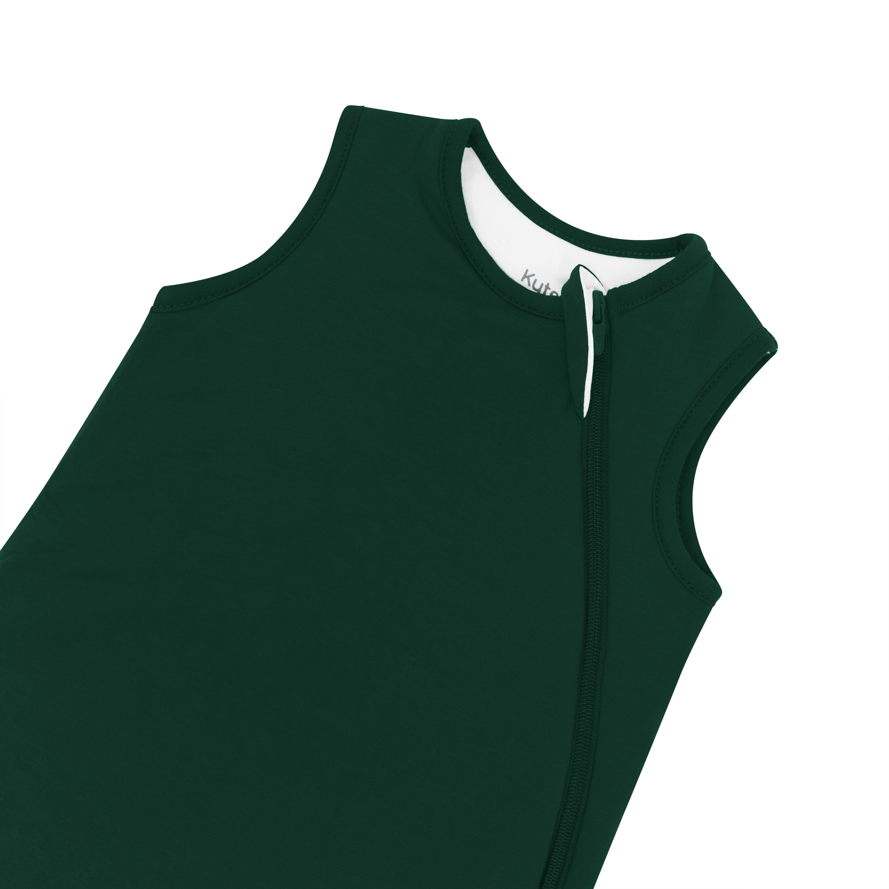Zipper garage on Kyte Baby Sleep Bag in Evergreen 1.0