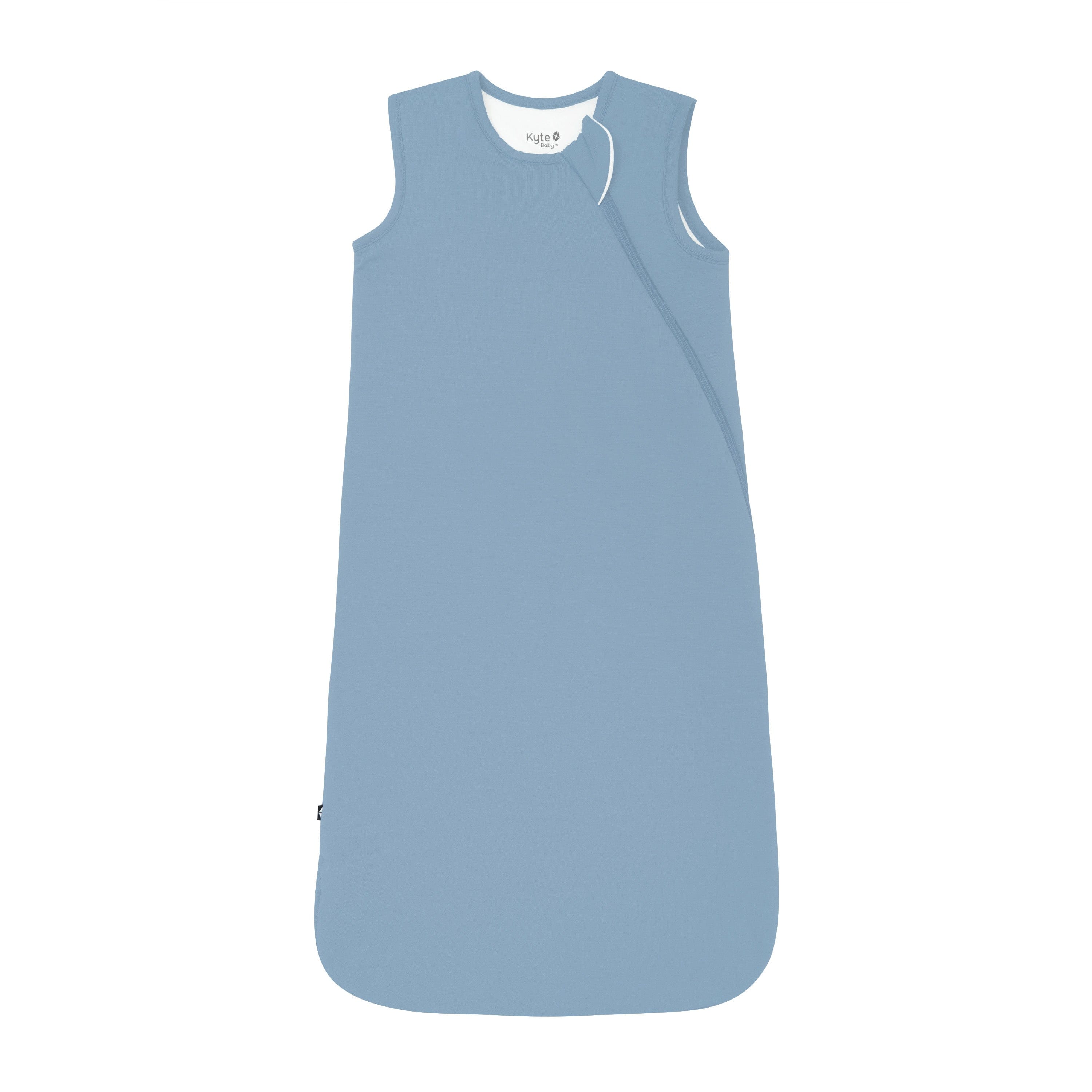 Flat lay Kyte Baby Sleep Bag 1.0 Tog Sleep Bag in Slate
