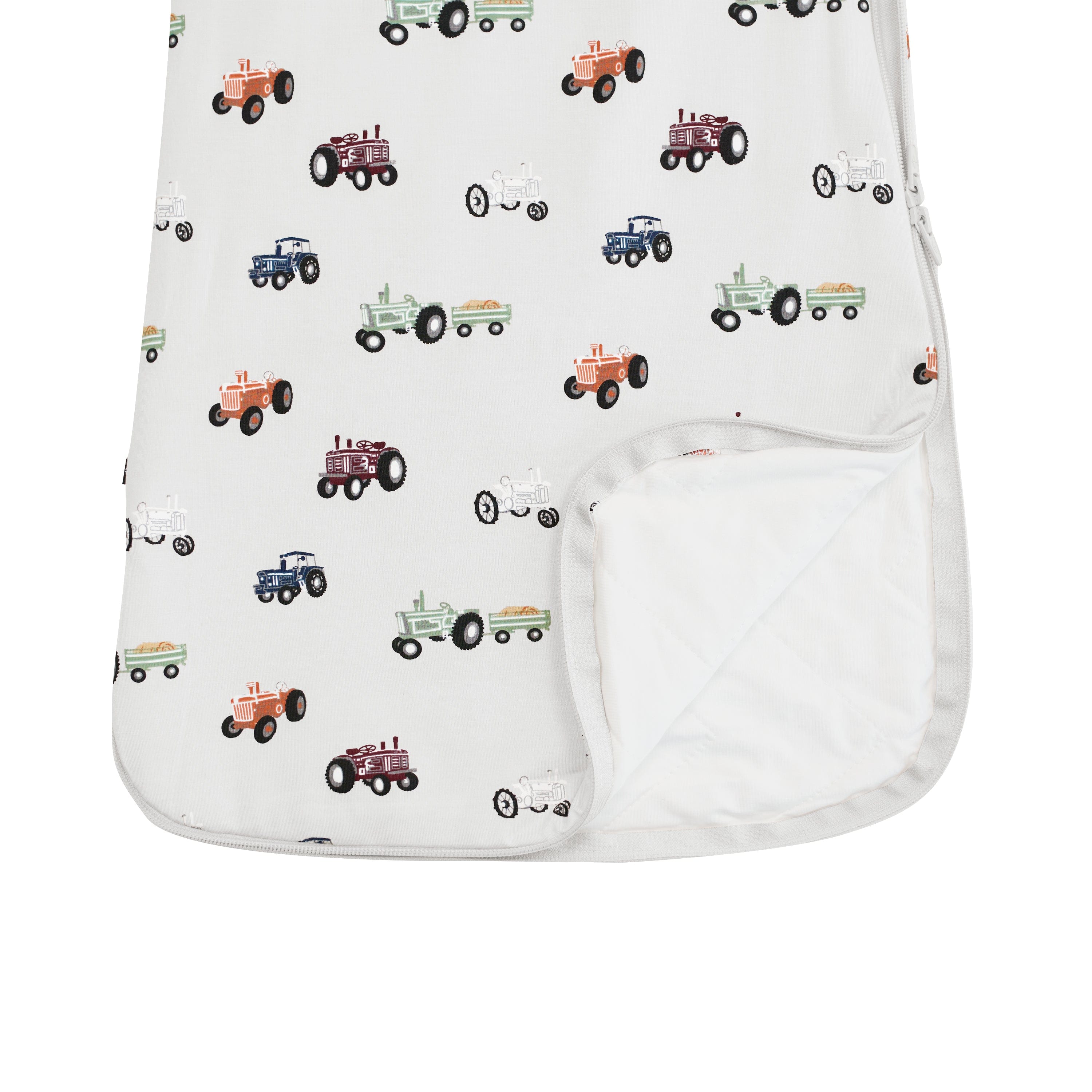 Double zipper on Kyte Baby Sleep Bag in Tractor 1.0