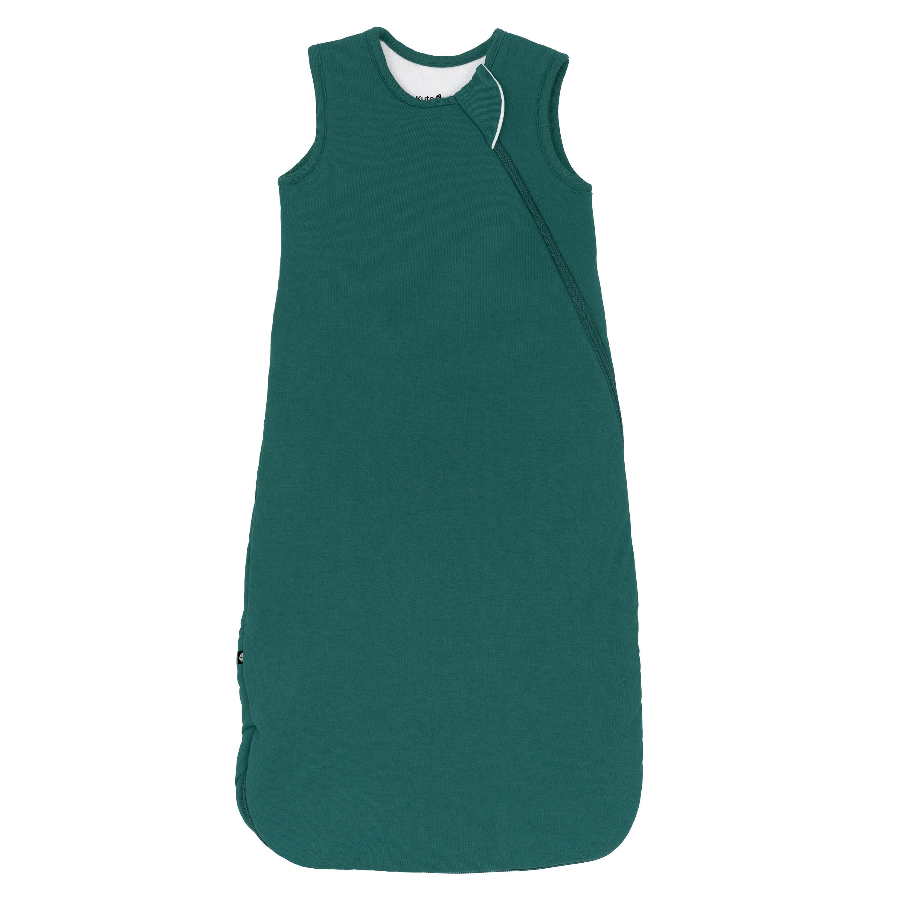 Flat lay of Kyte Baby Sleep Bag in Emerald 2.5 TOG